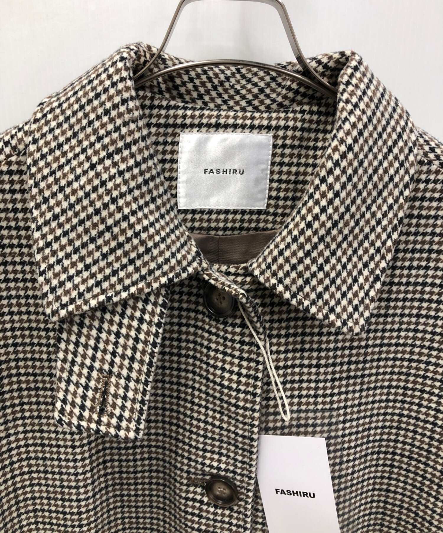 中古・古着通販】FASHIRU (ファシル) woolブレンドステンカラー 