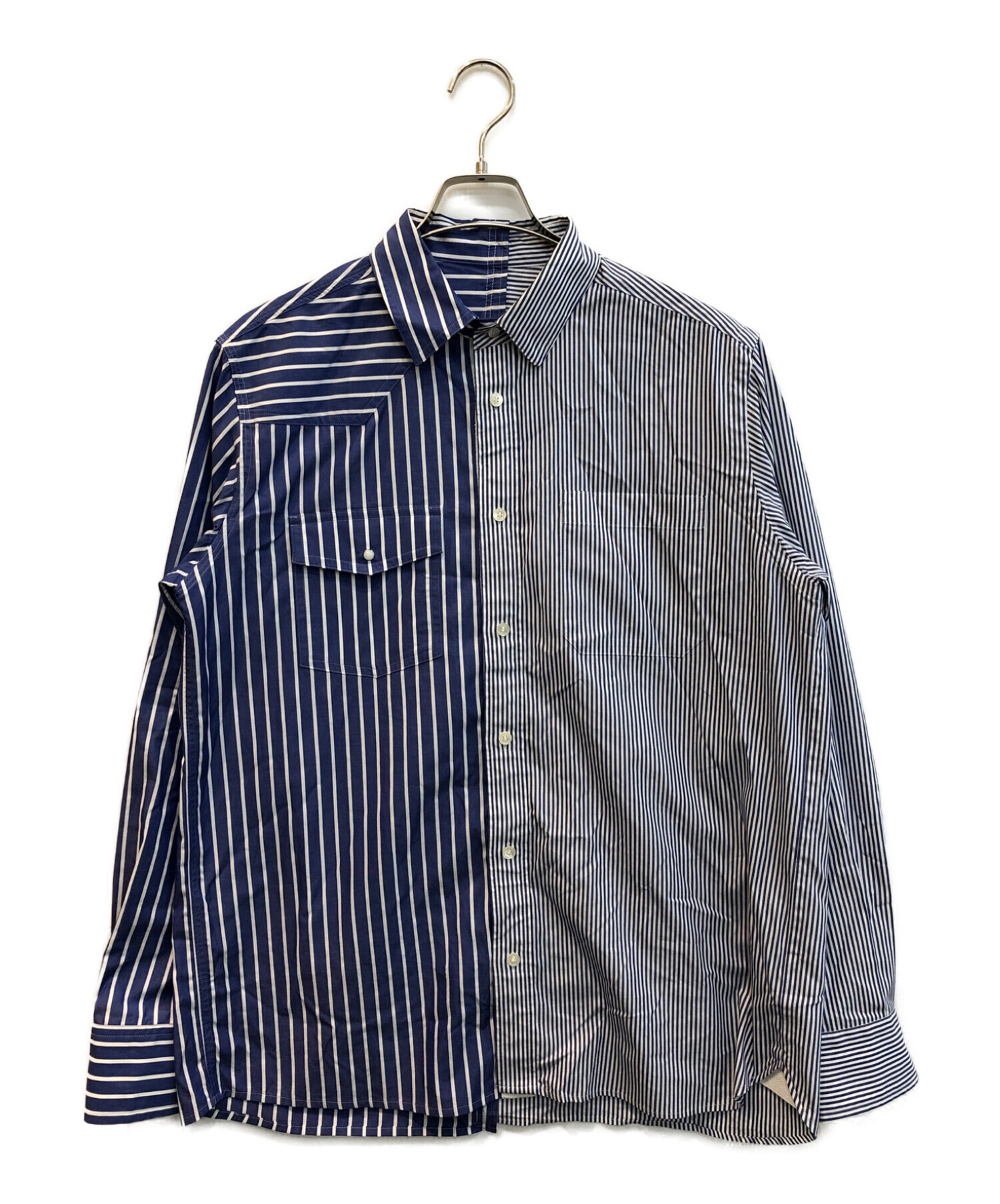 sacai (サカイ) ポプリンシャツ ネイビー サイズ:2