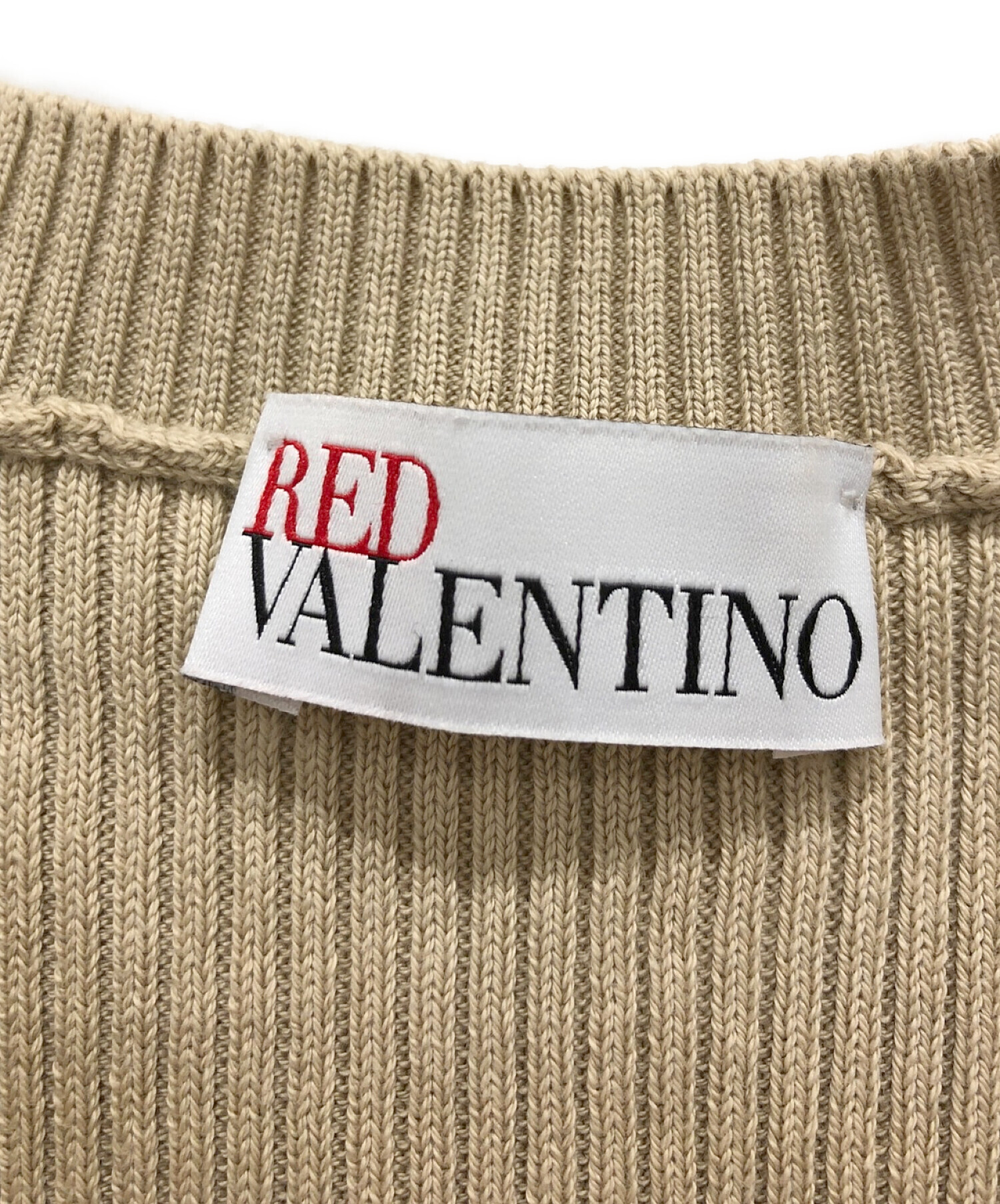 RED VALENTINO (レッドヴァレンティノ) ニットワンピース ベージュ サイズ:M