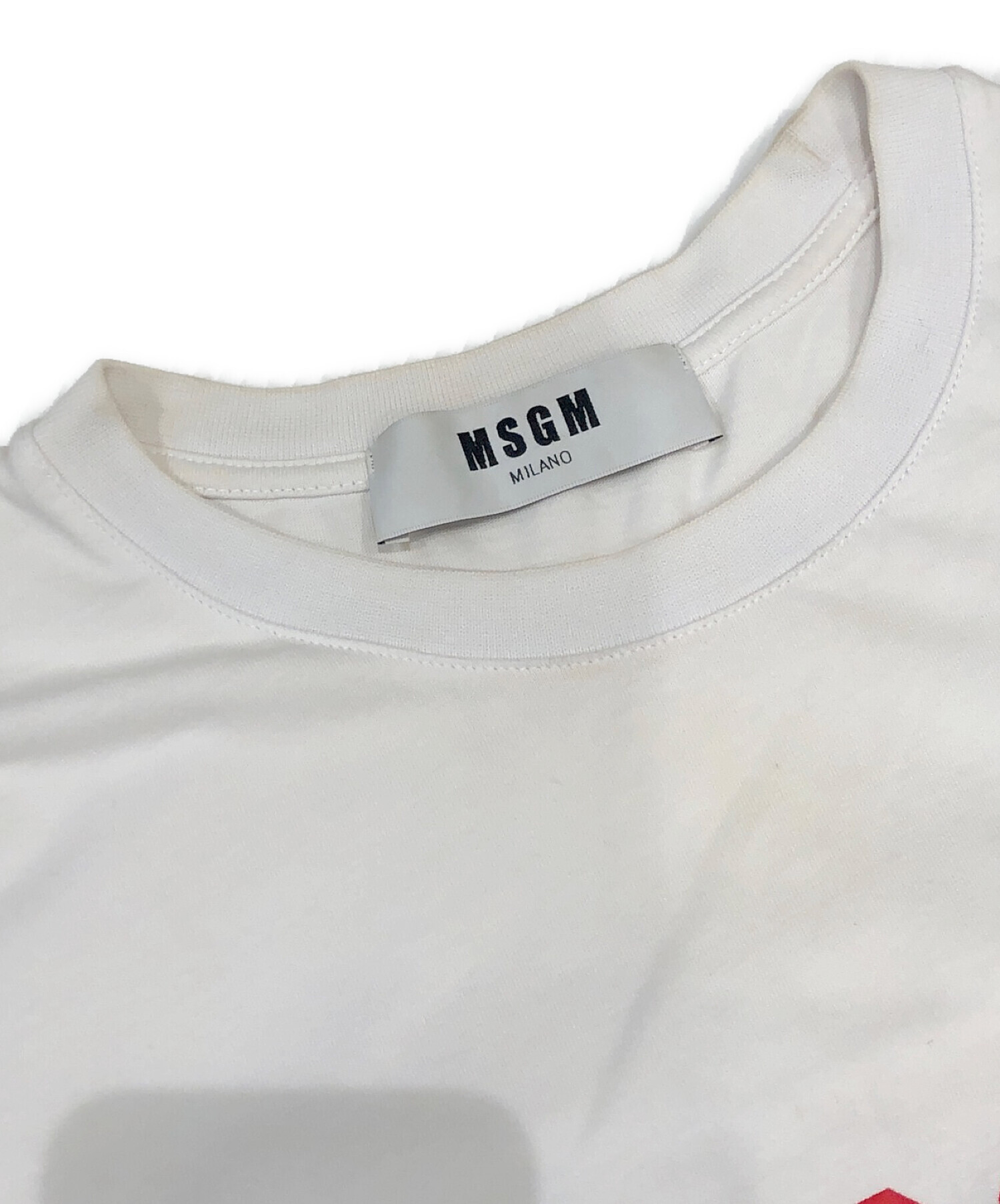 中古・古着通販】MSGM (エムエスジーエム) Tシャツ ホワイト サイズ:XS