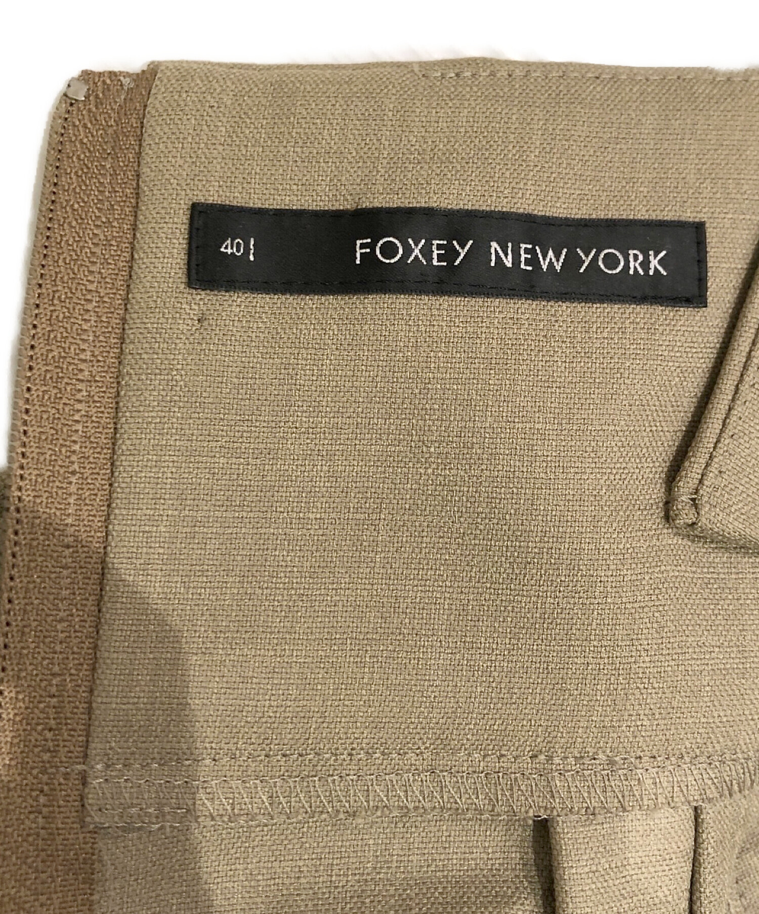FOXEY NEWYORK (フォクシーニューヨーク) ワンピース ベージュ サイズ:40