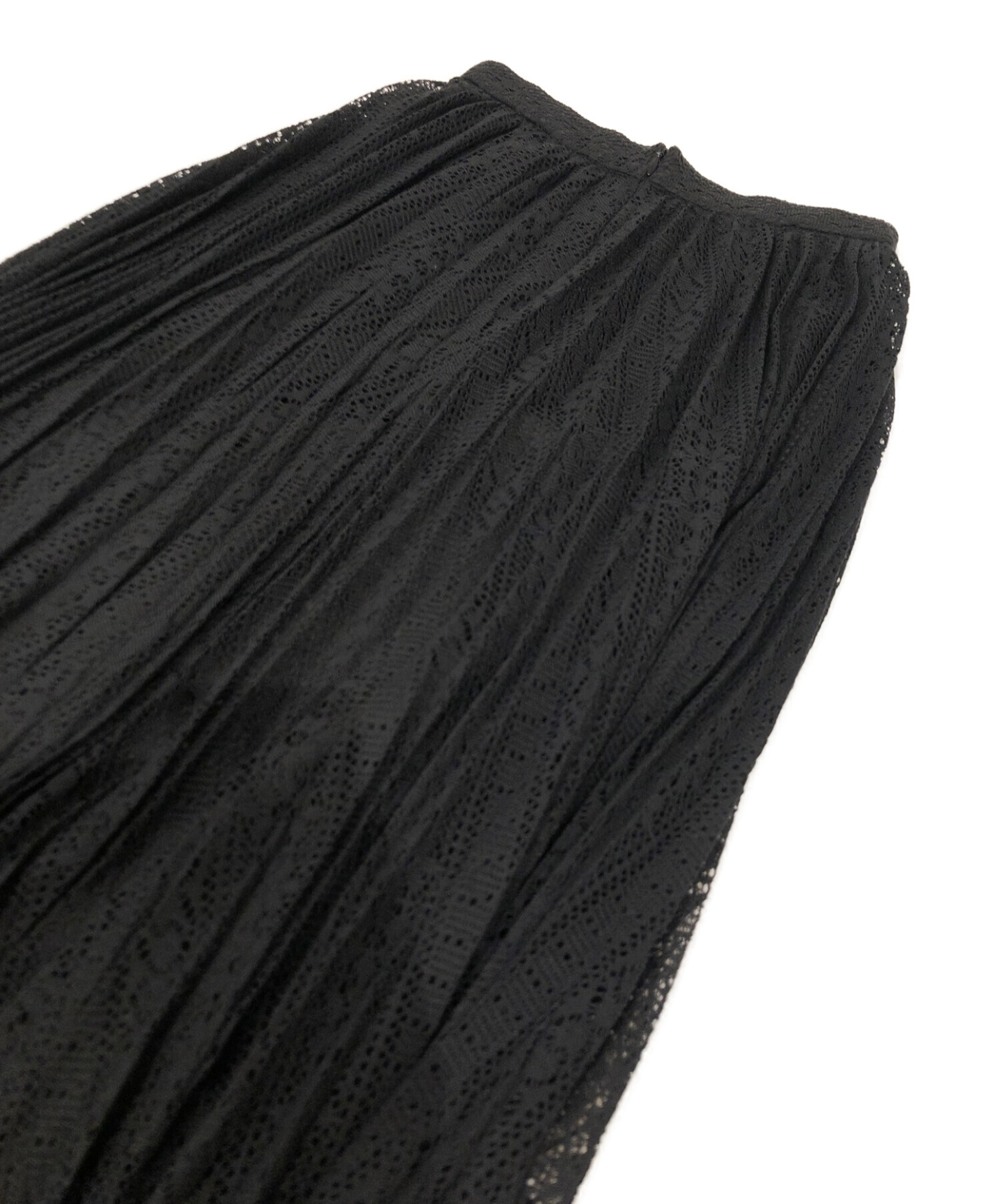 anuans (アニュアンス) レースプリーツスカート ブラック サイズ:S