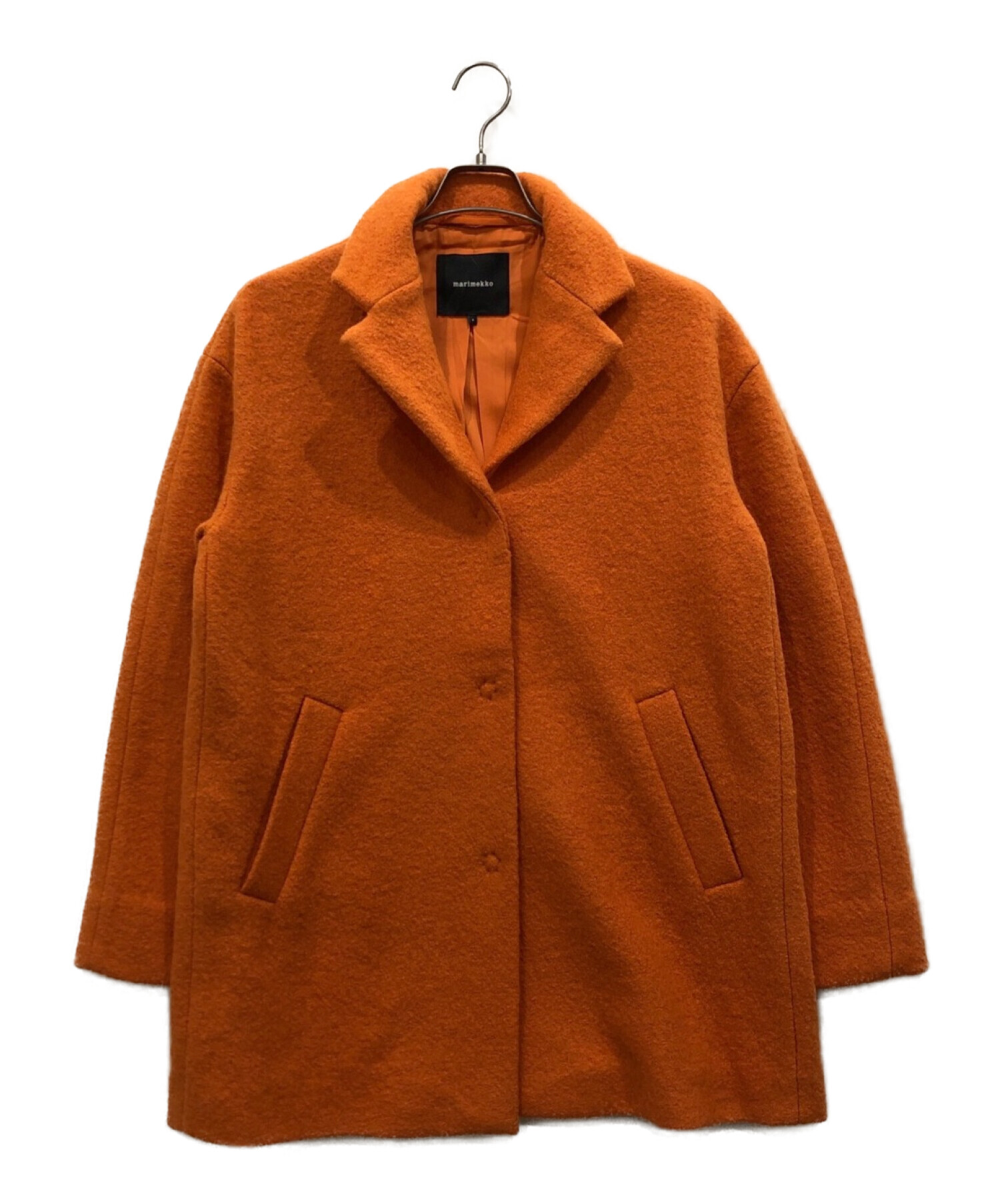 中古・古着通販】marimekko (マリメッコ) ウールコート オレンジ 