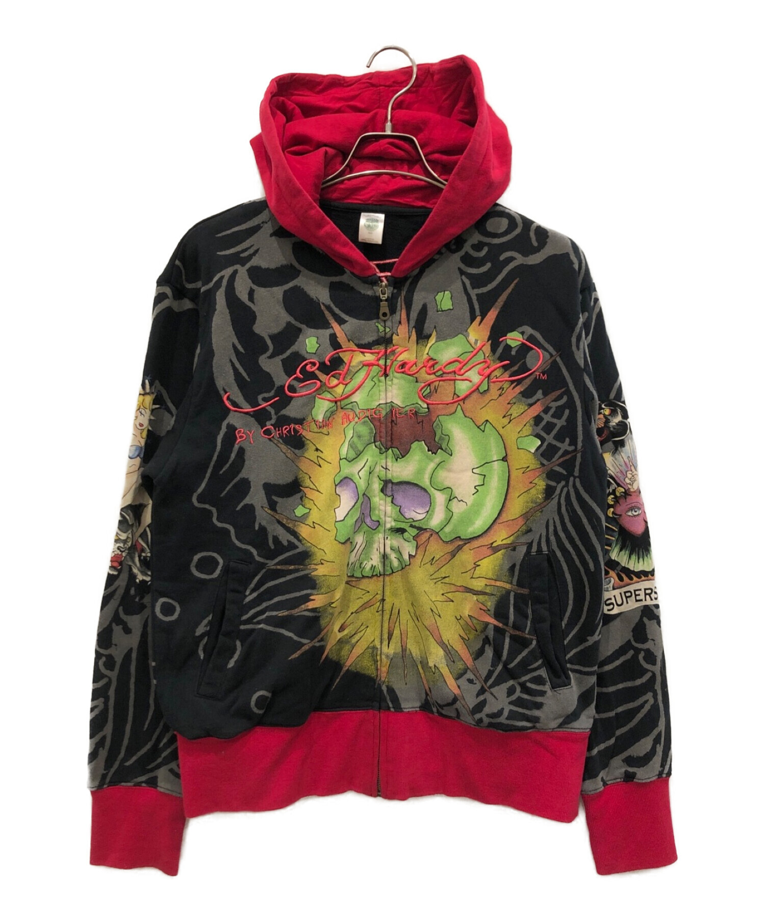 CHRISTIAN AUDIGIER ジップアップパーカー Mサイズ 古着 CHRISTIAN AUDIGIER ジップアップパーカー Mサイズ 古着