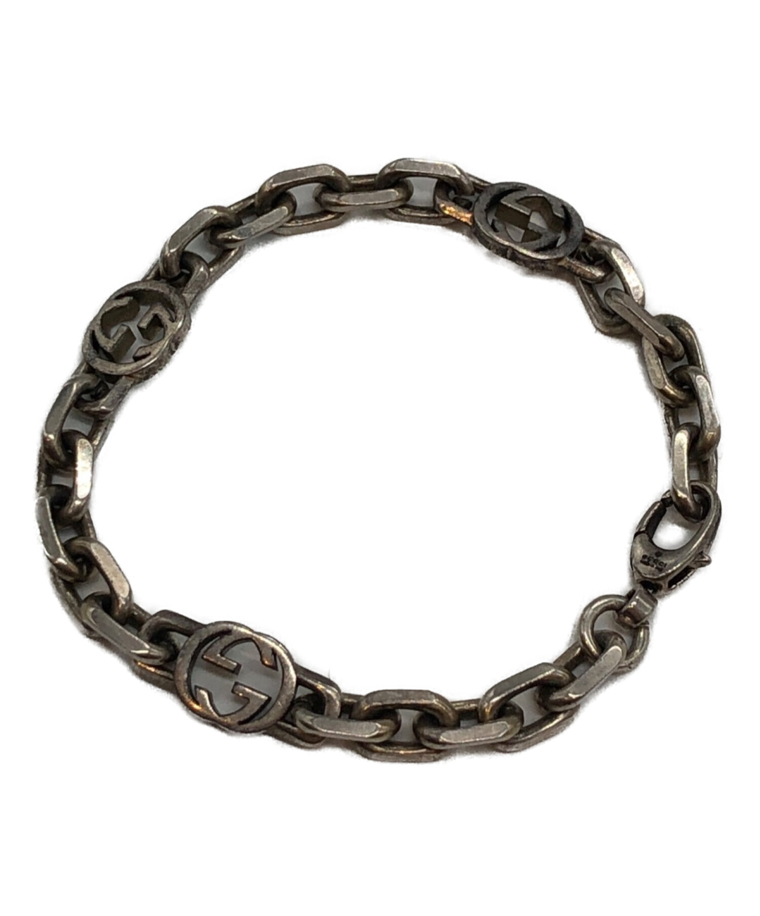17 GUCCI インターロッキング　チェーン ブレスレット GUCCI インターロッキング チェーンブレスレット 17号
