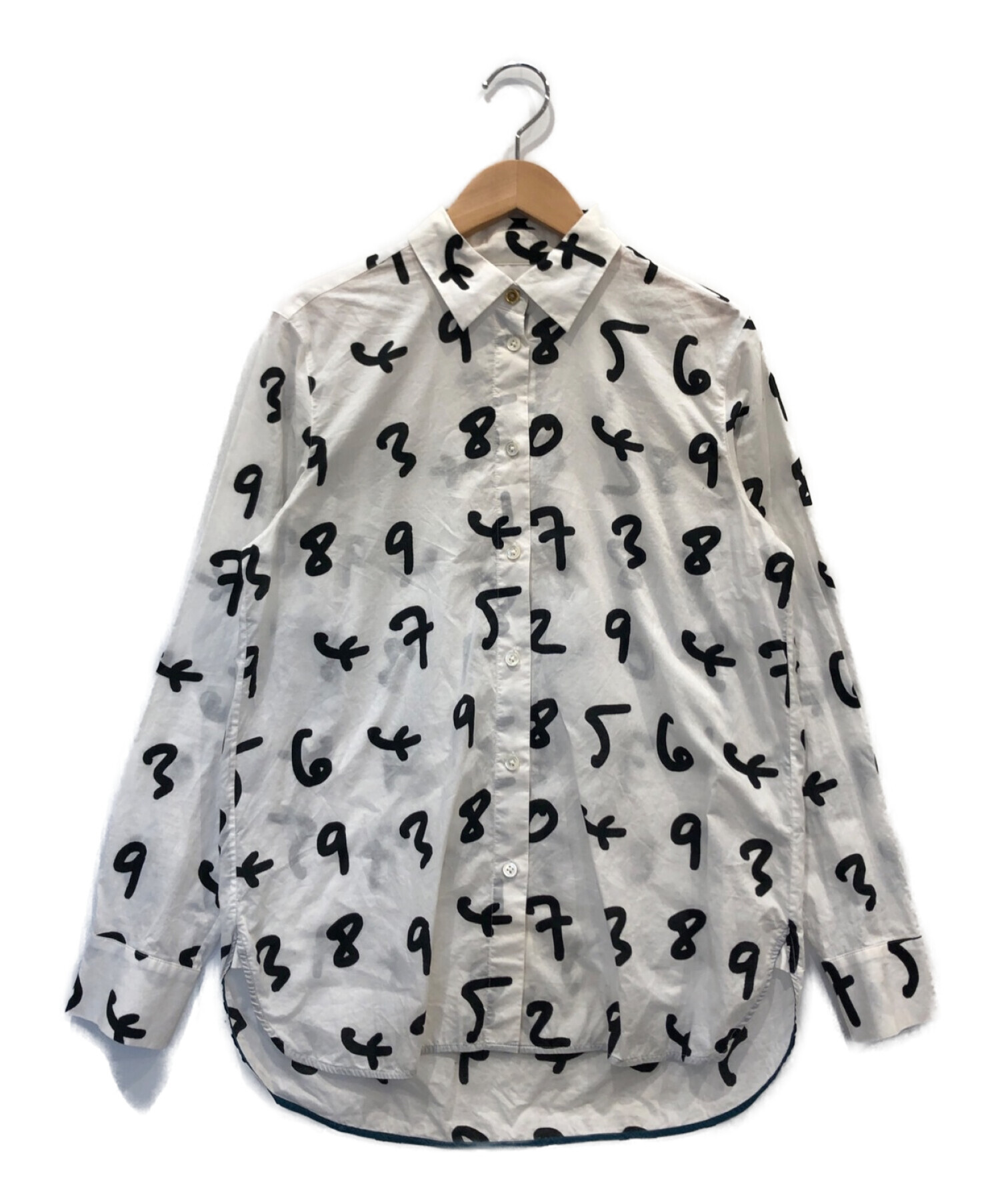 中古・古着通販】PAUL SMITH (ポールスミス) ナンバー柄シャツ 
