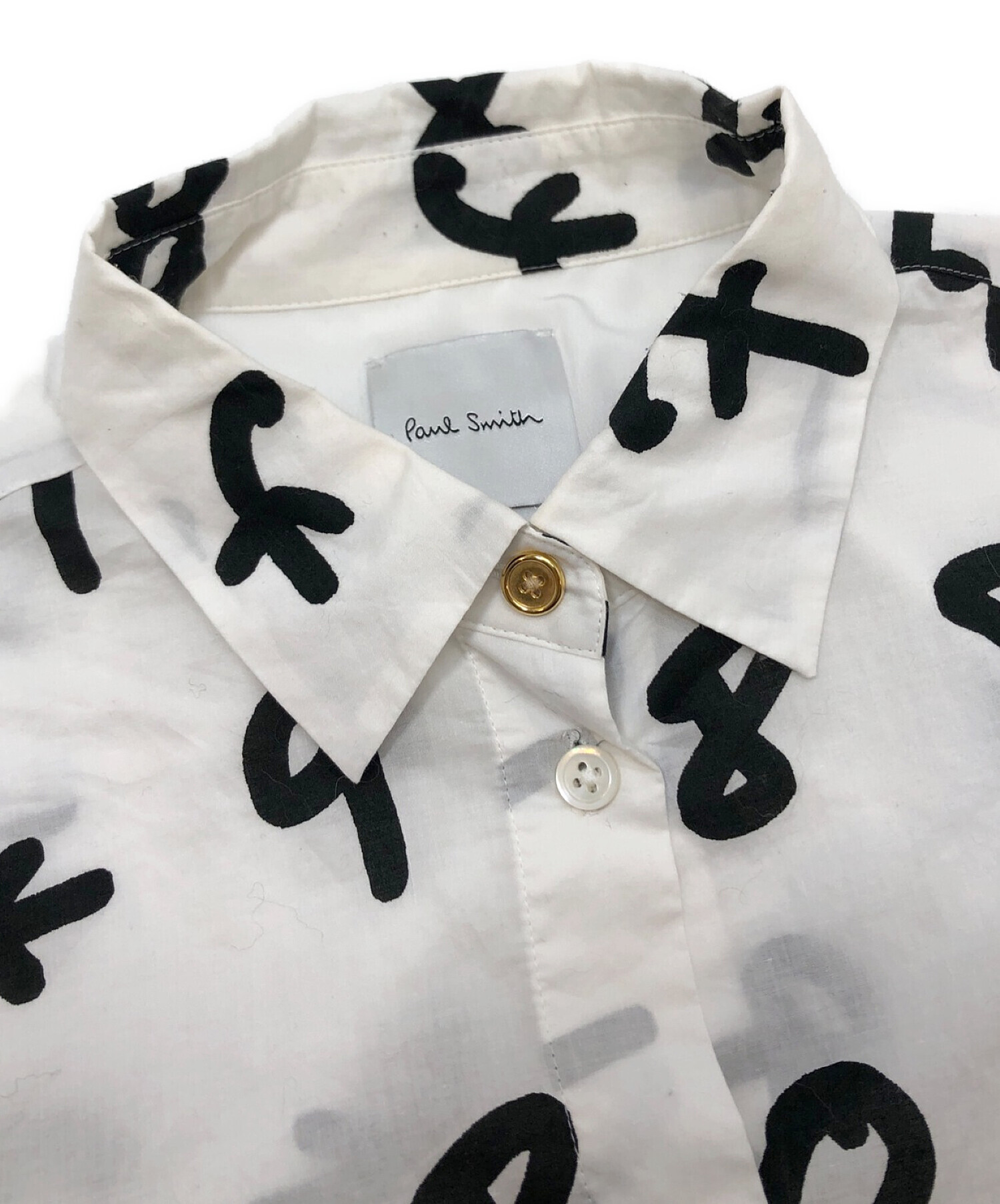 中古・古着通販】PAUL SMITH (ポールスミス) ナンバー柄シャツ 