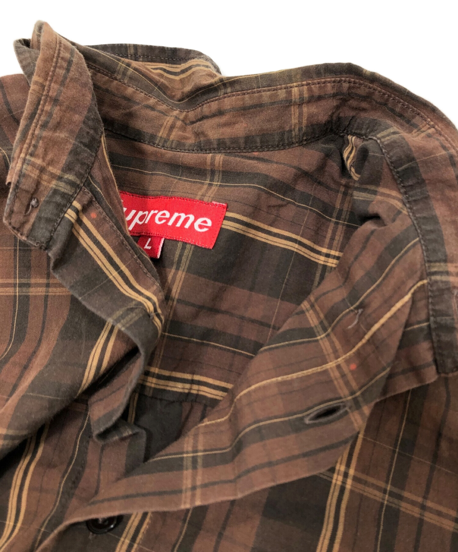 中古・古着通販】SUPREME (シュプリーム) 00s半袖チェックシャツ 