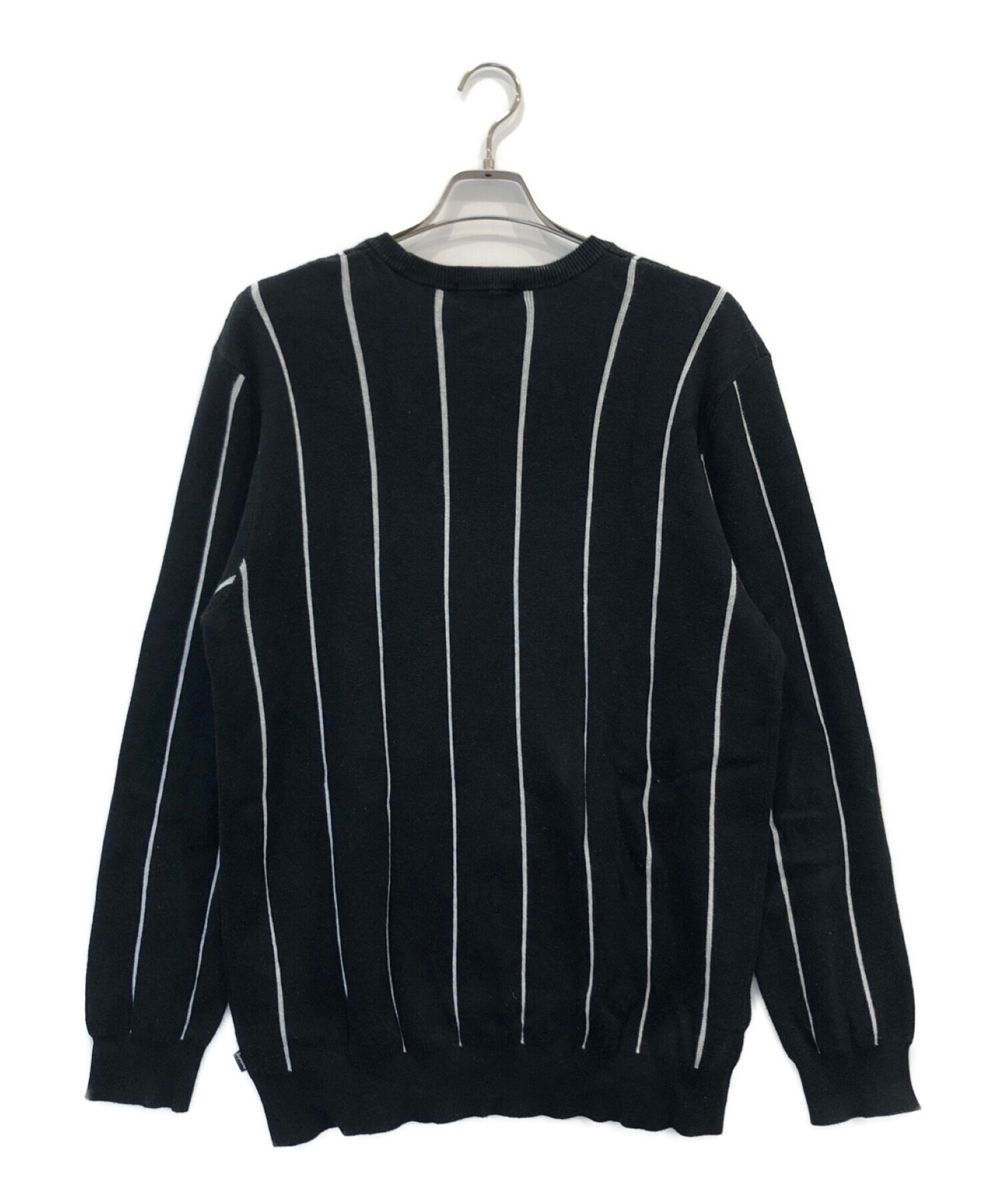 中古・古着通販】SUPREME (シュプリーム) ストライプニット ブラック 