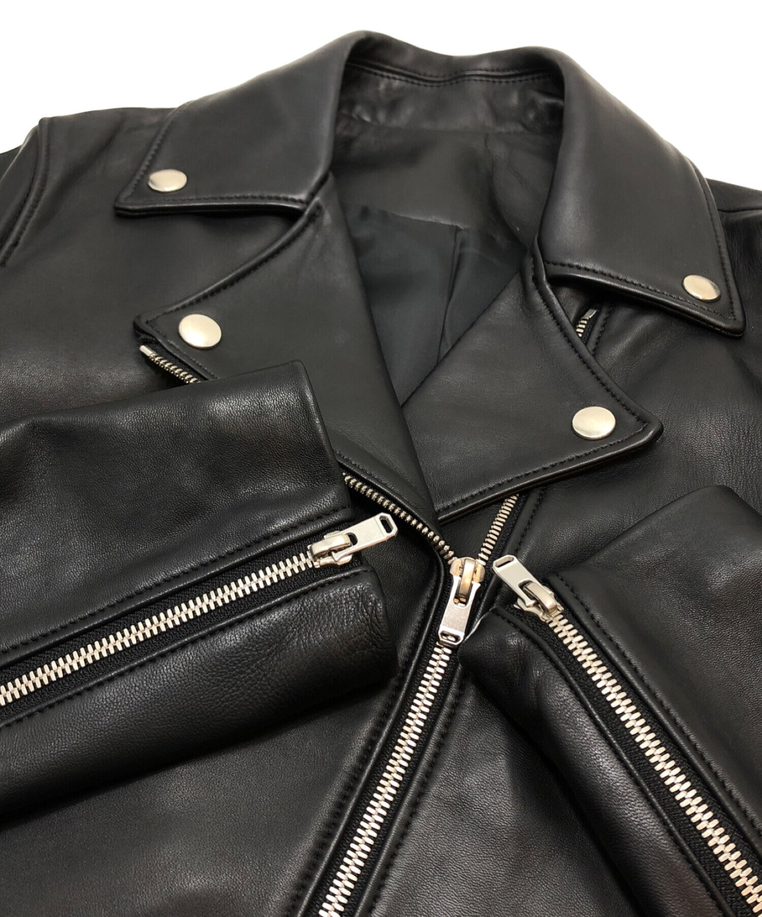 中古・古着通販】STYLE DELI (スタイルデリ) ラムレザーライダース 