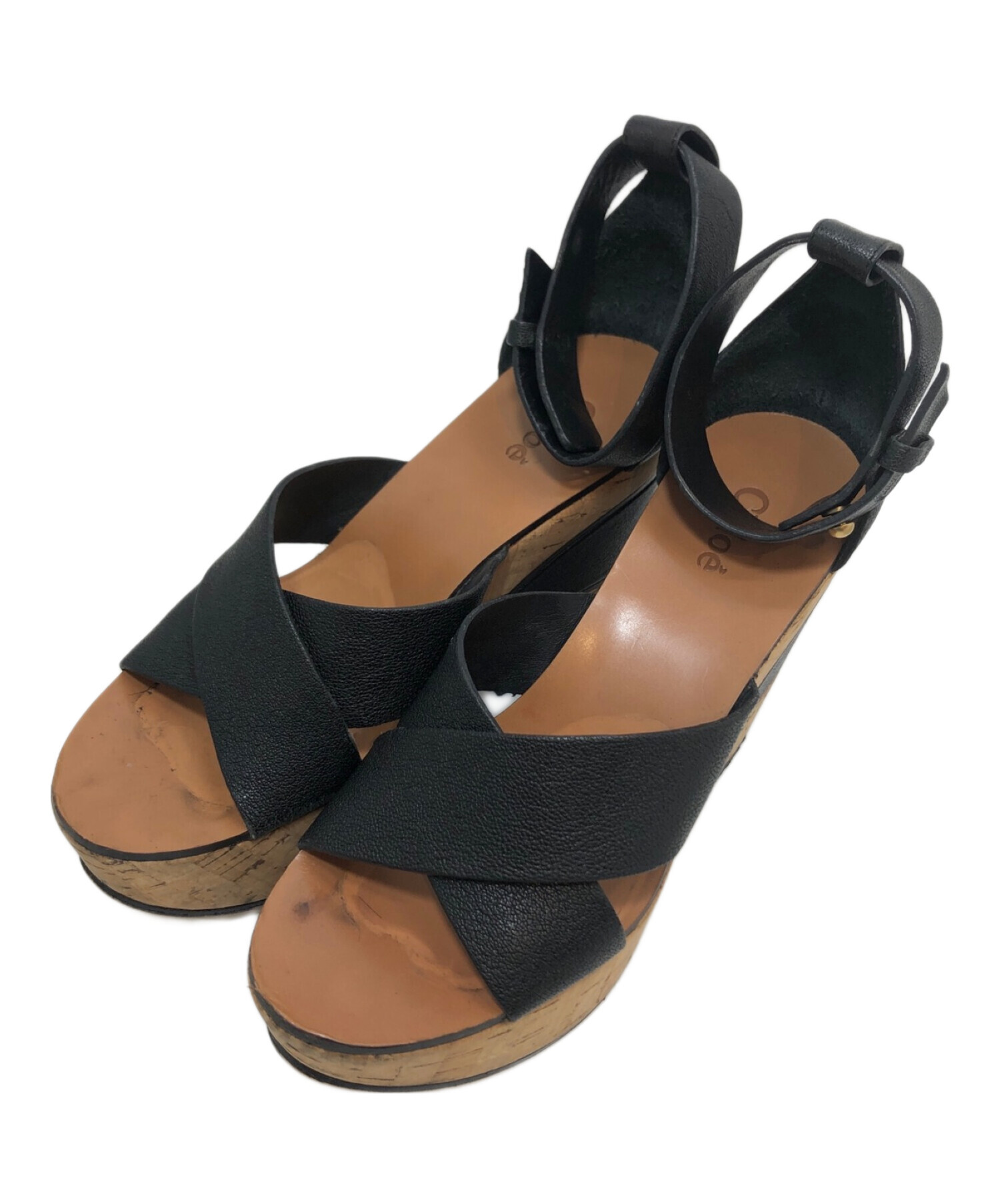 中古・古着通販】Chloe (クロエ) ウェッジソール厚底サンダル ベージュ 