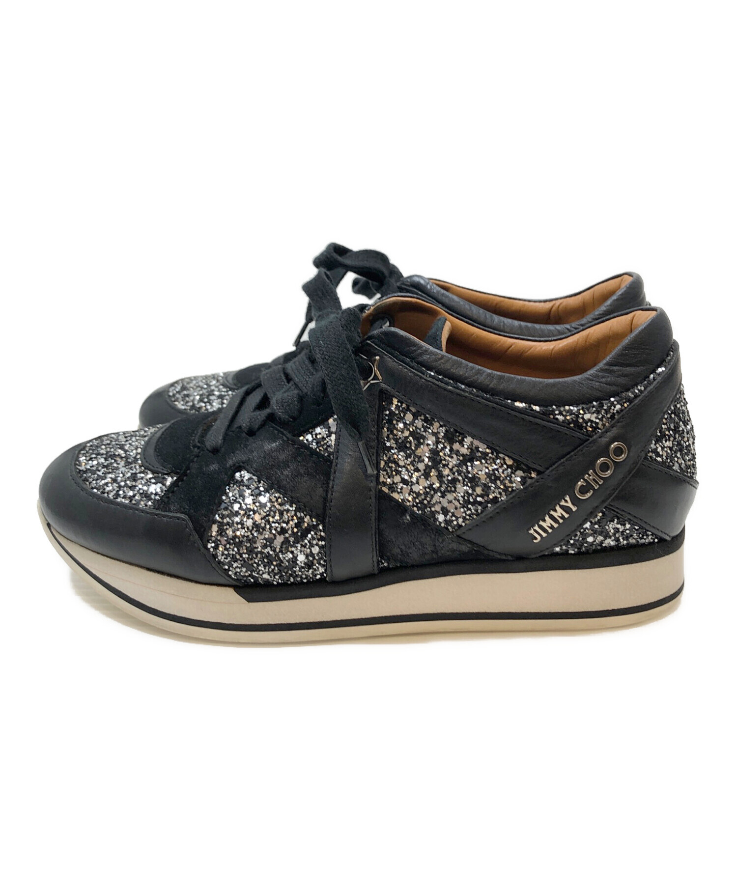 中古・古着通販】JIMMY CHOO (ジミーチュウ) ラメスニーカー 