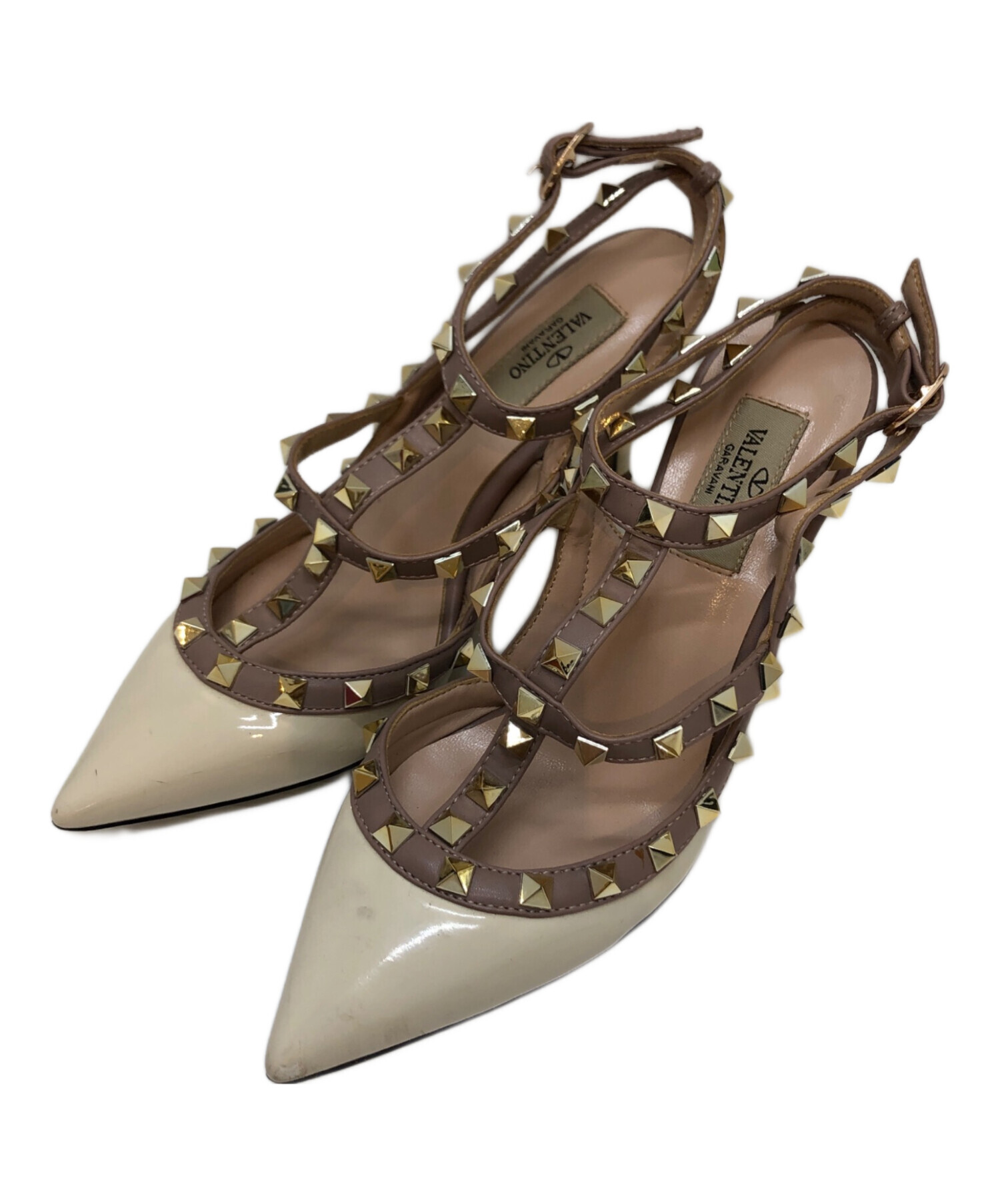 Valentino パンプス 37 ヴァレンティノスタッズヒールパンプス37