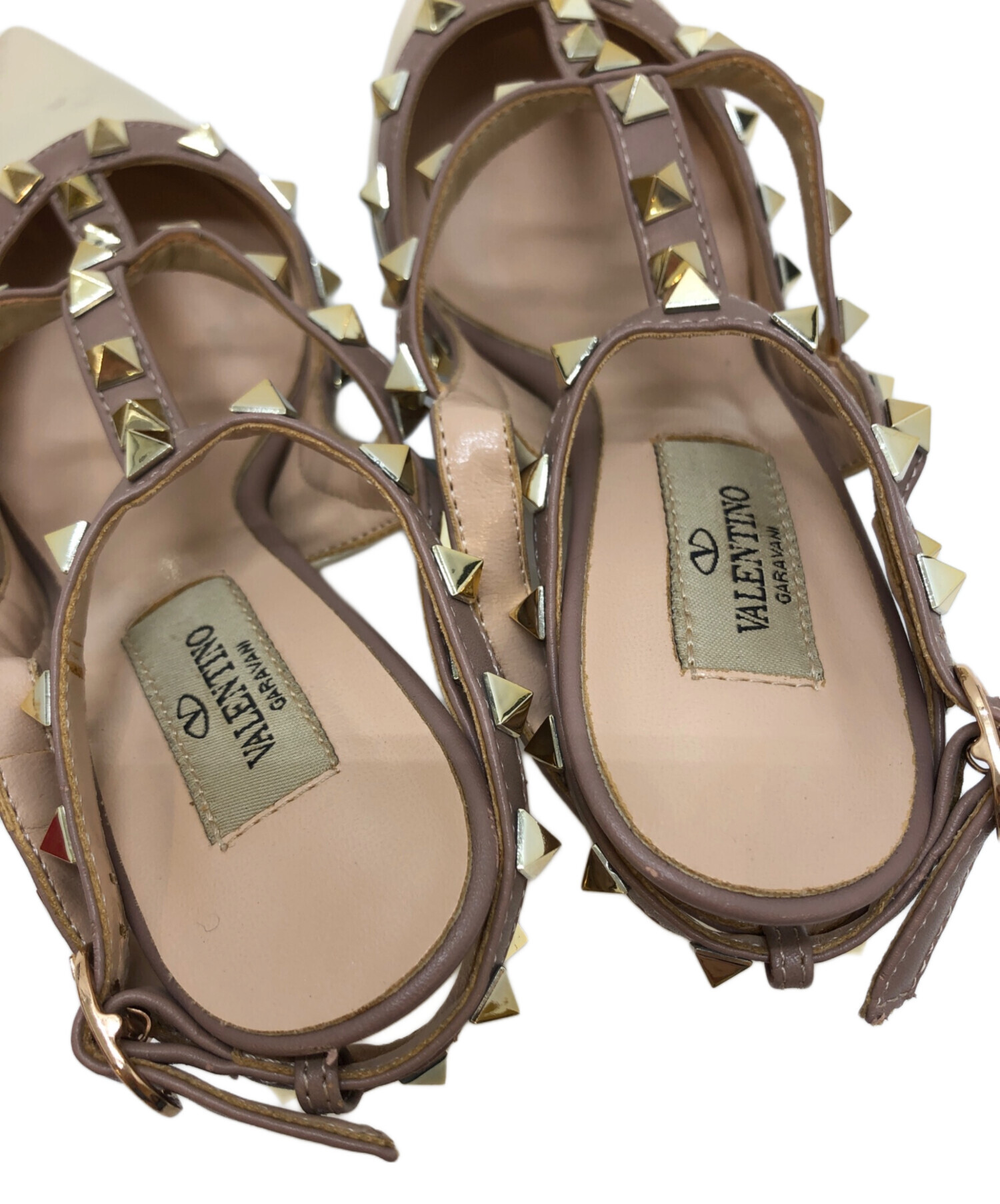 中古・古着通販】VALENTINO (ヴァレンティノ) スタッズヒールパンプス 