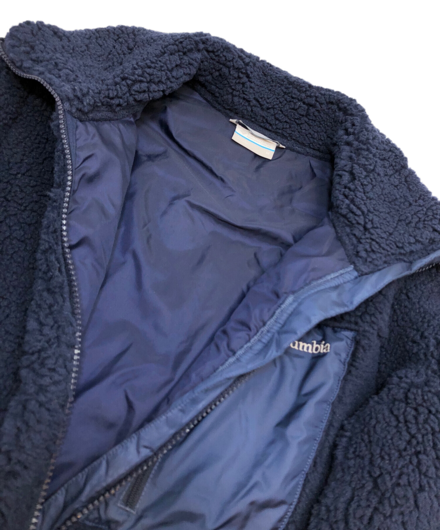 Used】Columbia コロンビア ナイロン×フリース 切り替え バイカラー  