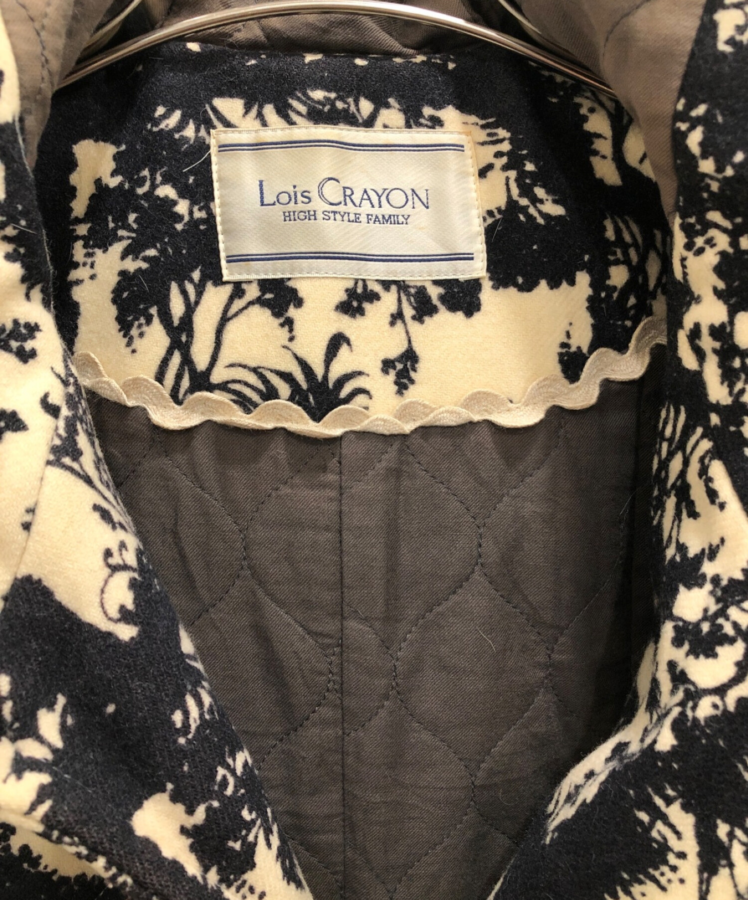 Lois CRAYON ロイスクレヨン ドット 水玉 刺繍 トリミング コート