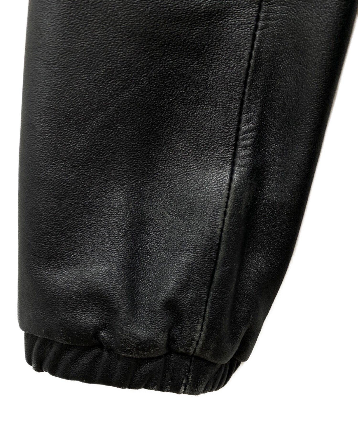 INDIVI (インディヴィ) ラムレザージャケット ブラック サイズ:40
