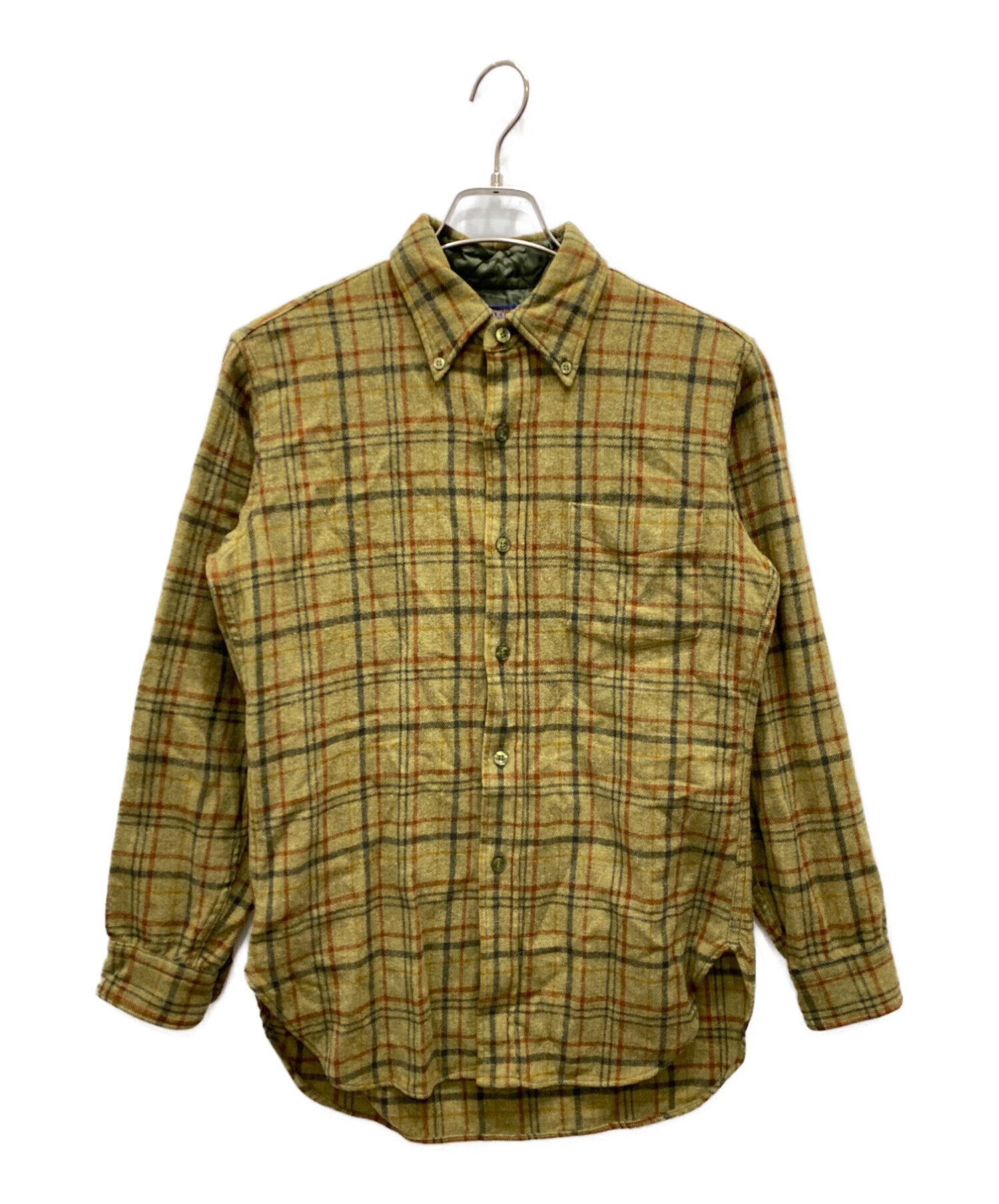 PENDLETON (ペンドルトン) 60'sチェックウールシャツ カーキ サイズ:Ｍ