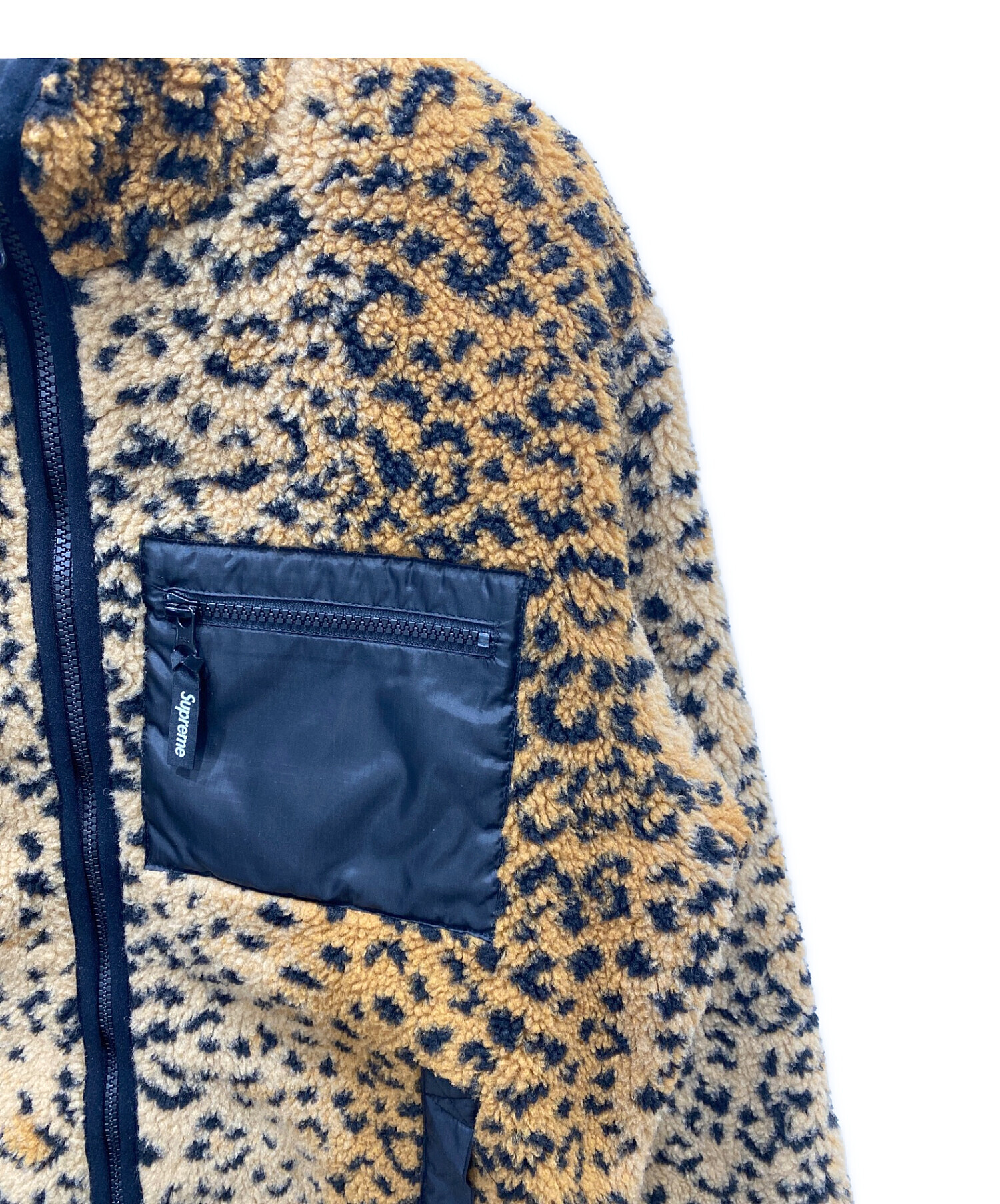 Supreme (シュプリーム) leopard Fleece Reversible Jacket ブラウン サイズ:M