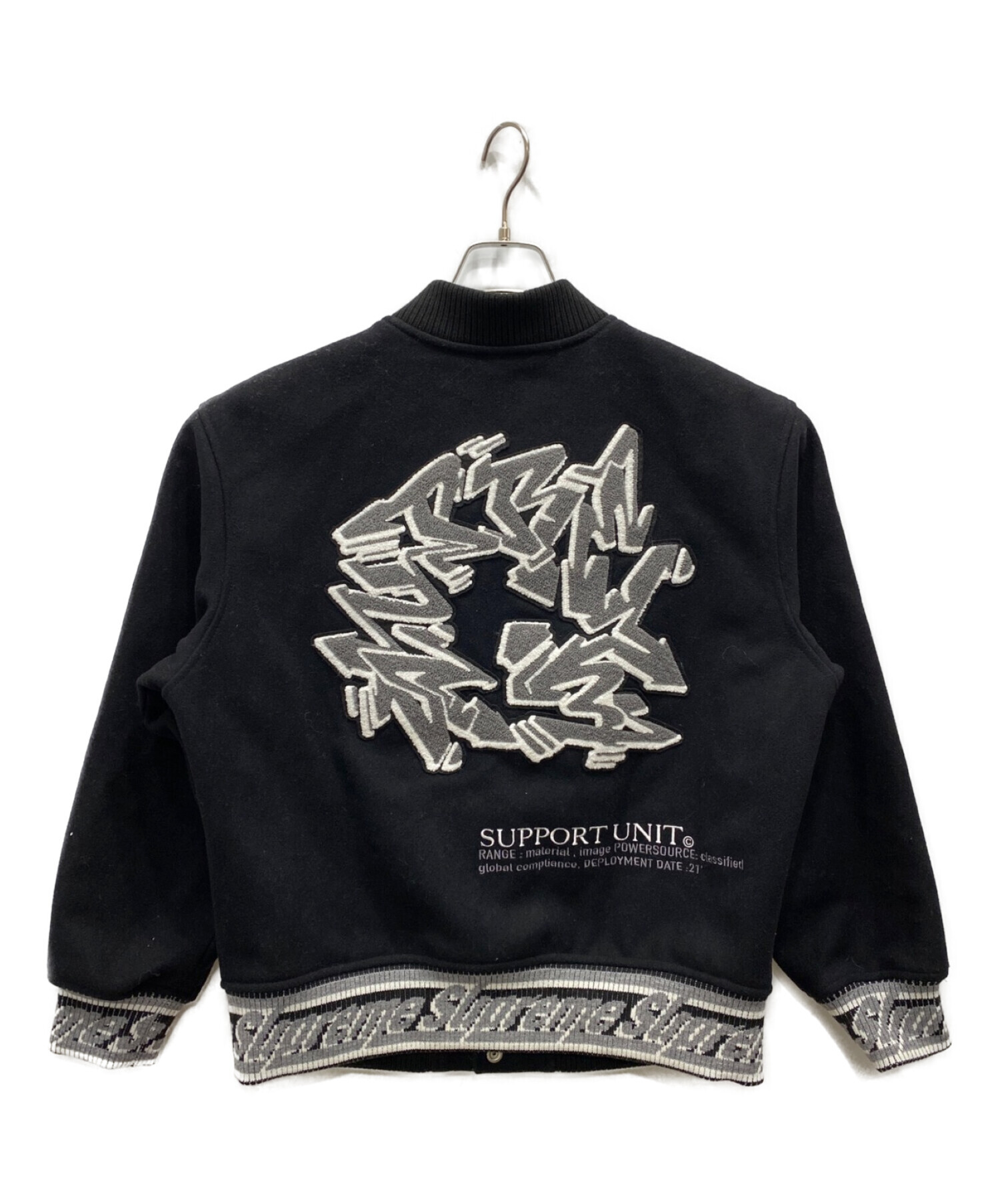 SUPREME (シュプリーム) Support Unit Varsity Jacket ブラック サイズ:S
