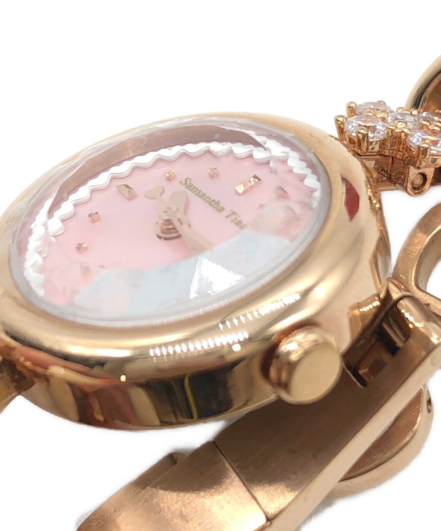 サマンサティアラ 腕時計 アゼル・マイン レザーウォッチ ピンク