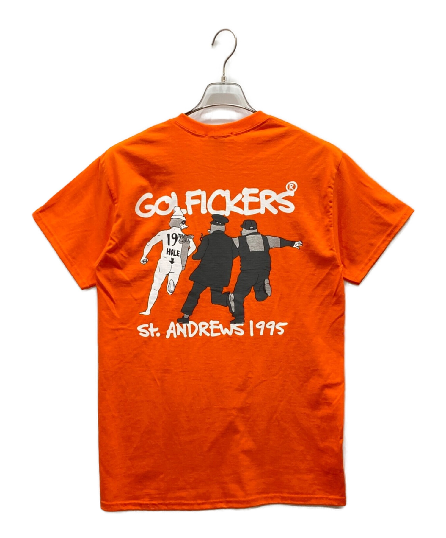 GOLFICKERS (ゴルフィッカーズ) プリントTシャツ オレンジ サイズ:M 未使用品