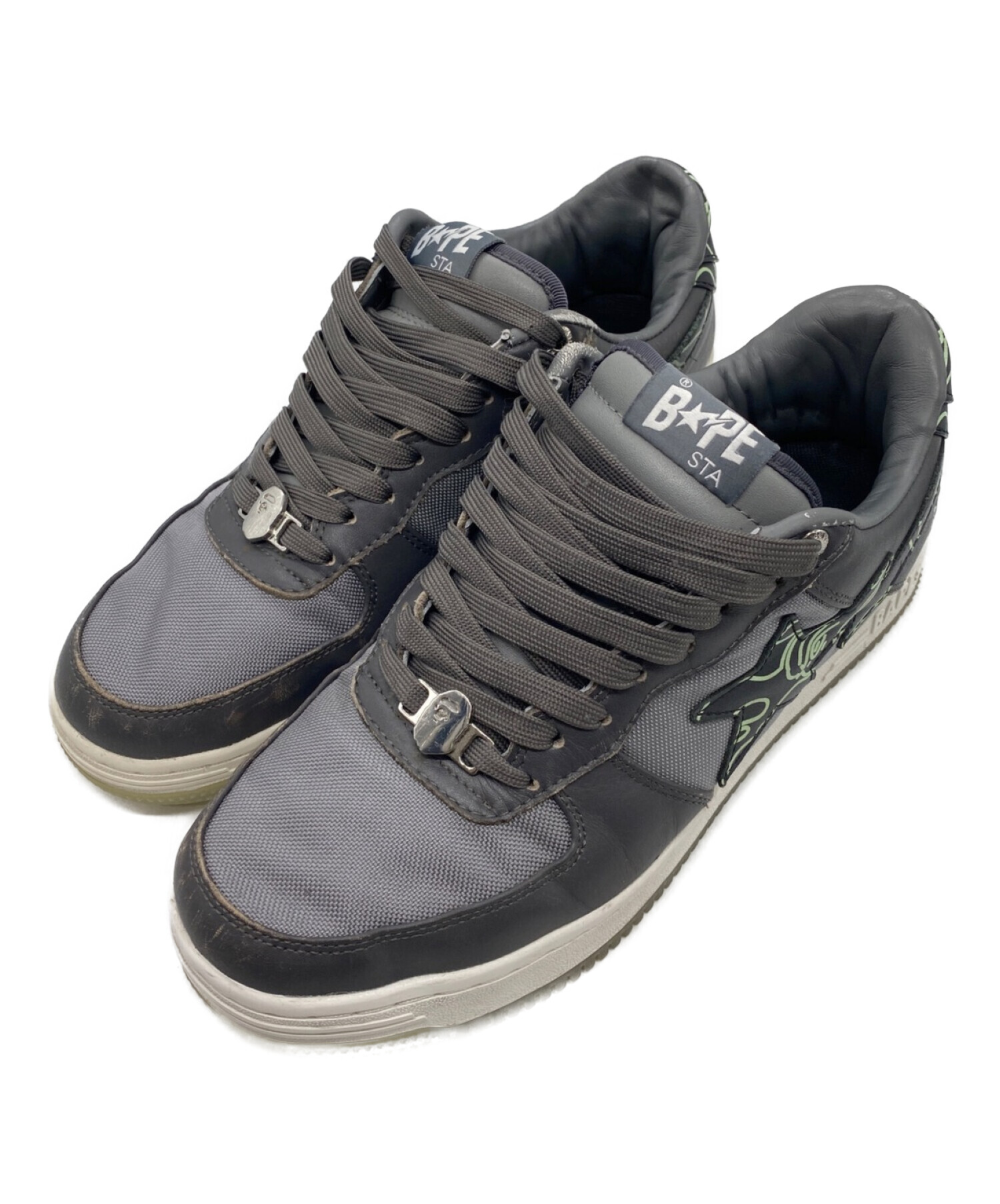 中古・古着通販】A BATHING APE (アベイシングエイプ) TEXT GREY BAPE