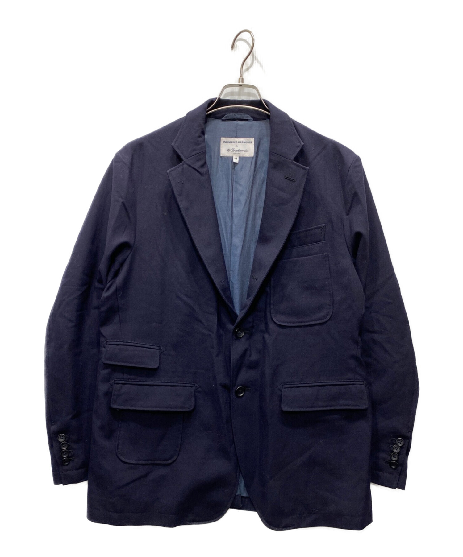 Engineered Garments (エンジニアド ガーメンツ) SOUTHWICK (サウスウィック) Linen Navy Blazer  Jacket ネイビー サイズ:M