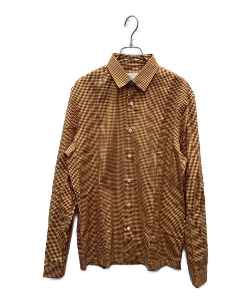 中古・古着通販】PRADA (プラダ) チェックシャツ イエロー サイズ:40  
