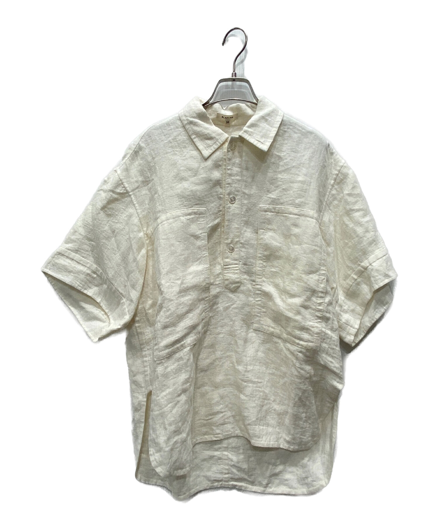 中古・古着通販】BLAMINK (ブラミンク) リネンシャツ アイボリー 