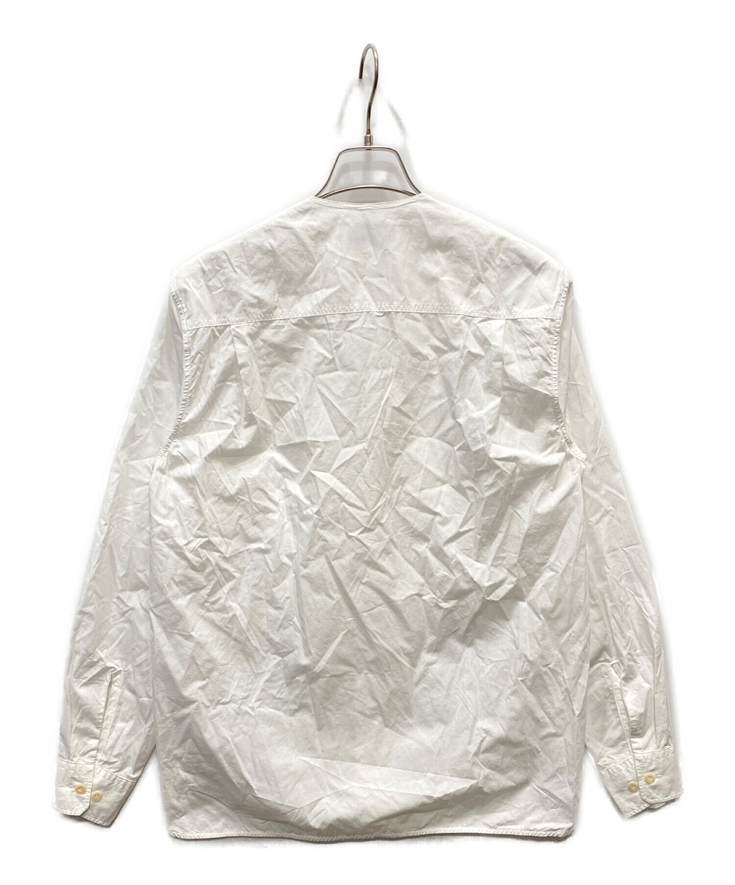 中古・古着通販】LEMAIRE (ルメール) ノーカラーシャツ ホワイト 