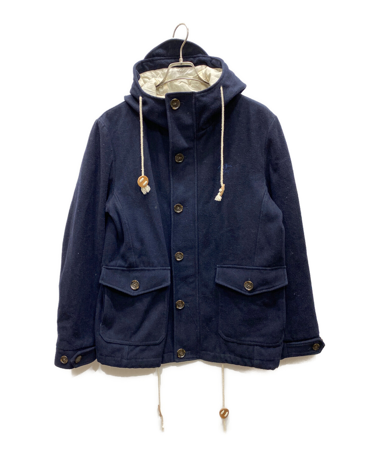 中古・古着通販】stussy (ステューシー) メルトンジャケット ネイビー  