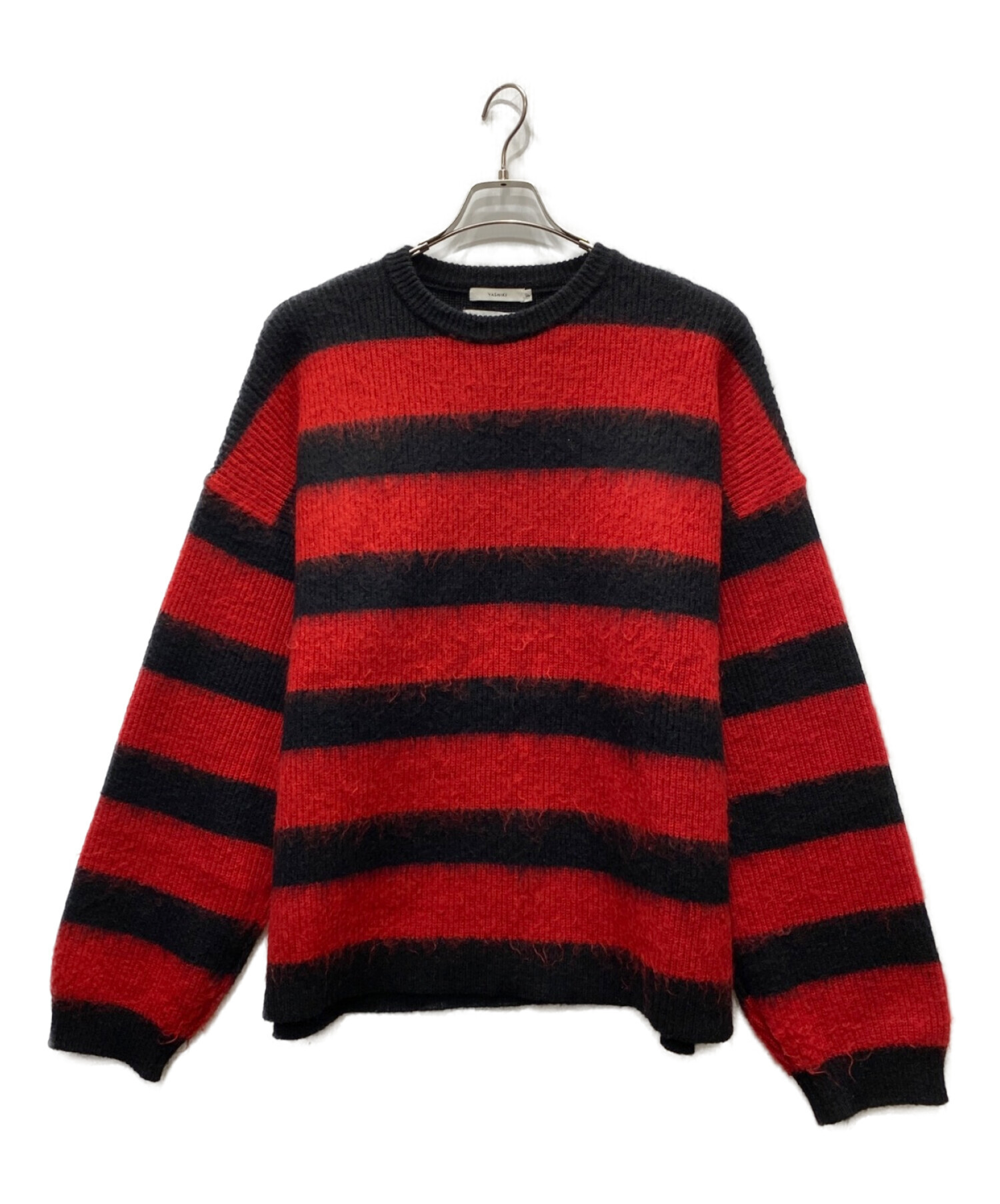 美品YASHIKIボーダーコットンニット YASHIKI ヤシキ ニット Knit(NAVY 