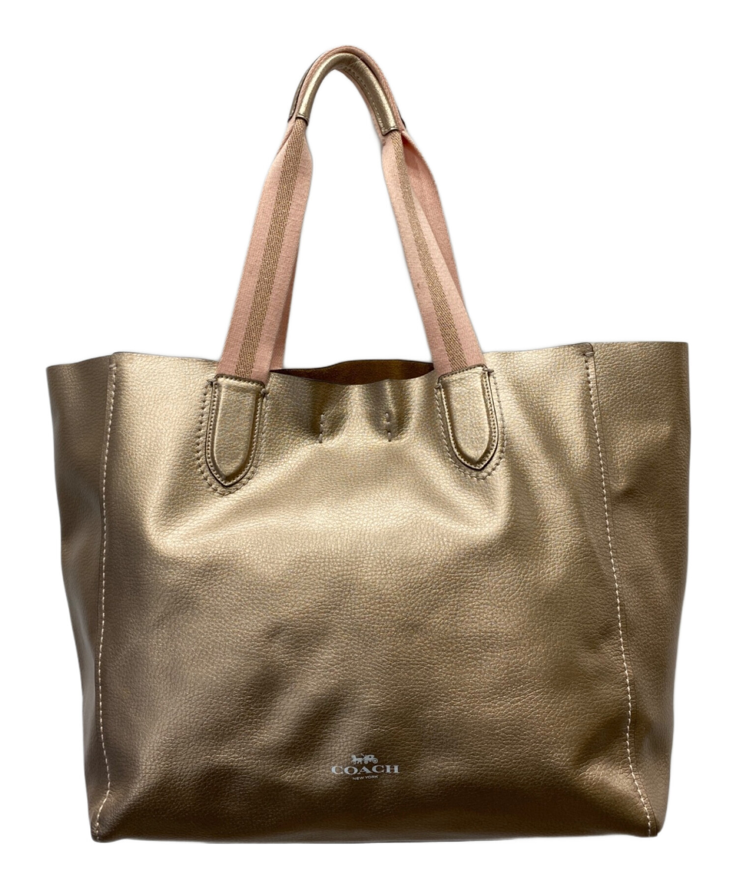 中古・古着通販】COACH (コーチ) メタリックトートバック ピンク 
