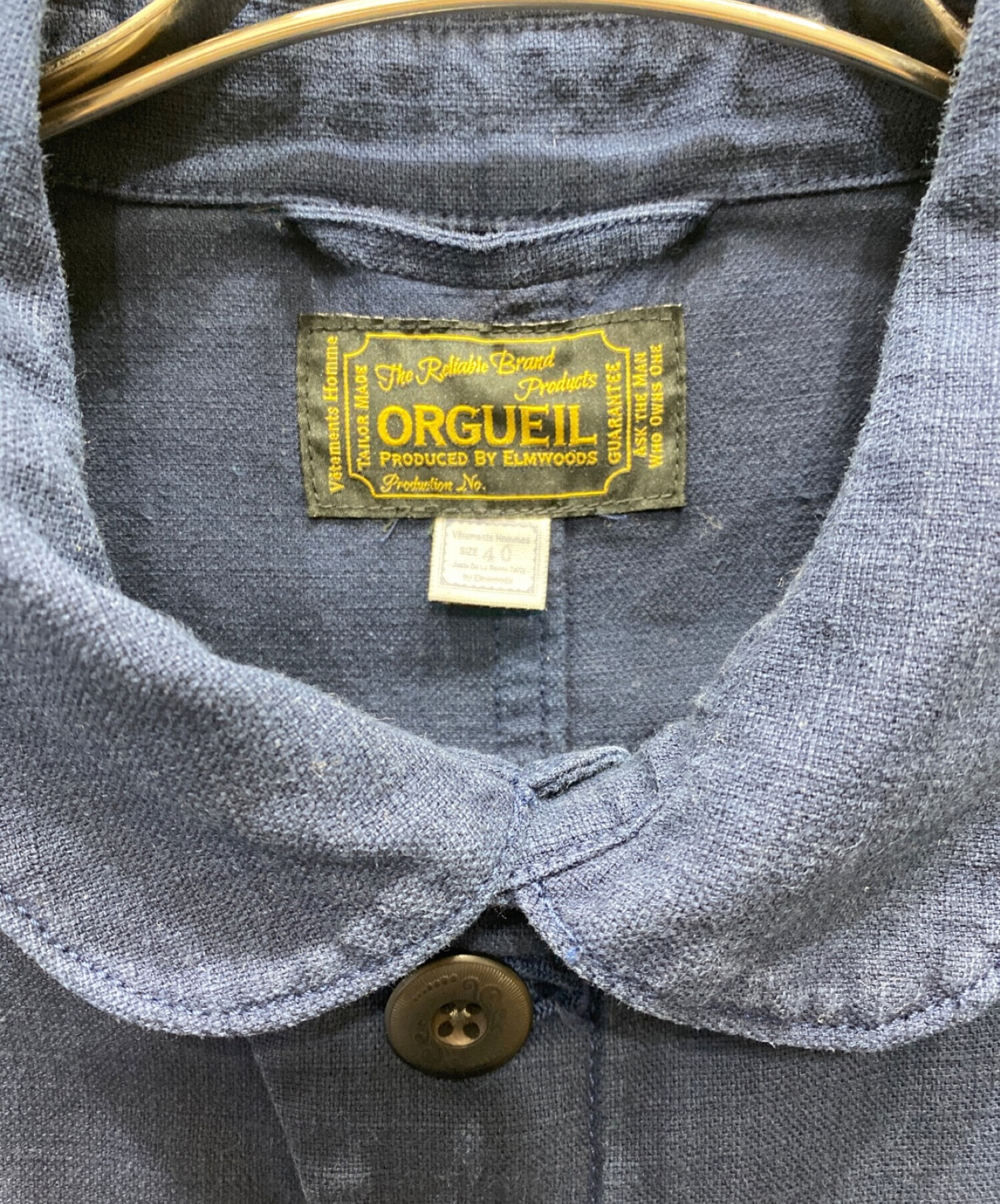 中古・古着通販】ORGUEIL (オルゲイユ) コットンリネンラウンドカラー 