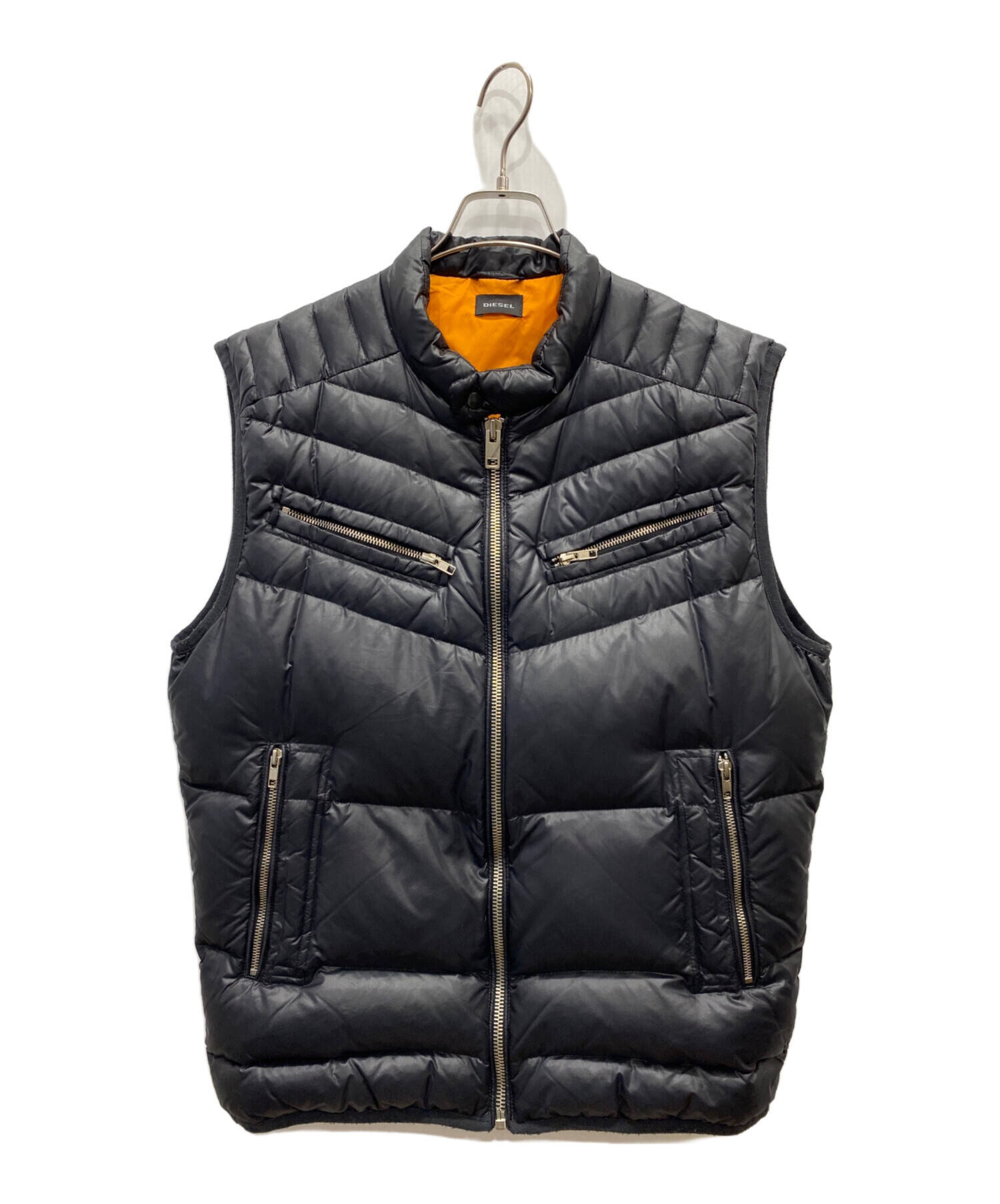 中古・古着通販】DIESEL (ディーゼル) ダウンベスト ブラック サイズ 