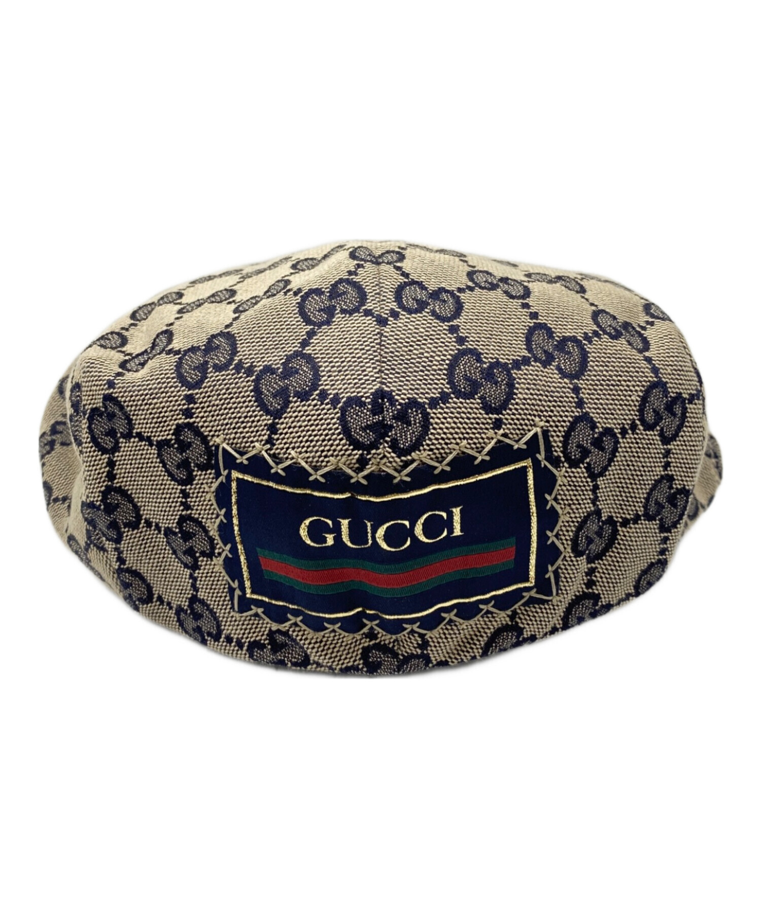 中古・古着通販】GUCCI (グッチ) GGパターンフラットキャップ ベージュ 