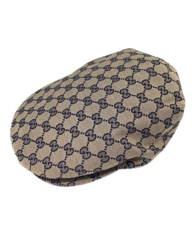 中古・古着通販】GUCCI (グッチ) GGパターンフラットキャップ ベージュ 