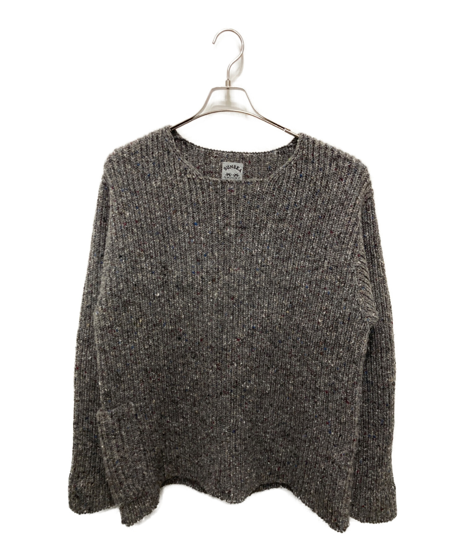 中古・古着通販】SUNSEA (サンシー) DEEP GROOVE SWEATER グレー 