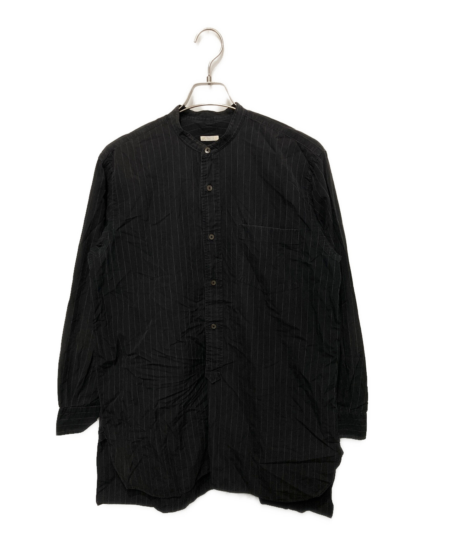 COMOLI (コモリ) バンドカラーシャツ ブラック サイズ:2