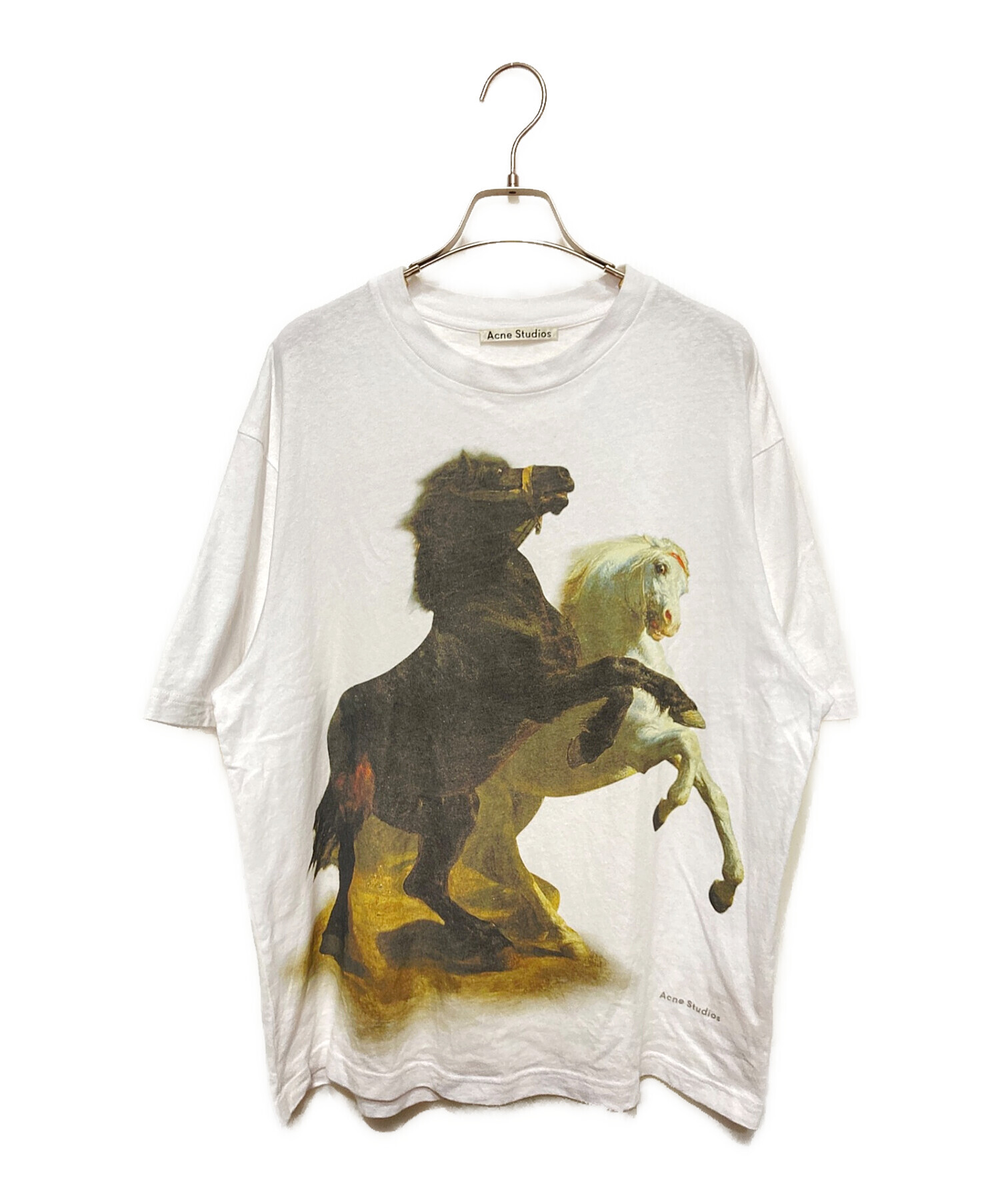 Acne studios (アクネストゥディオズ) HORSE PRINT T shirt ホワイト サイズ:s