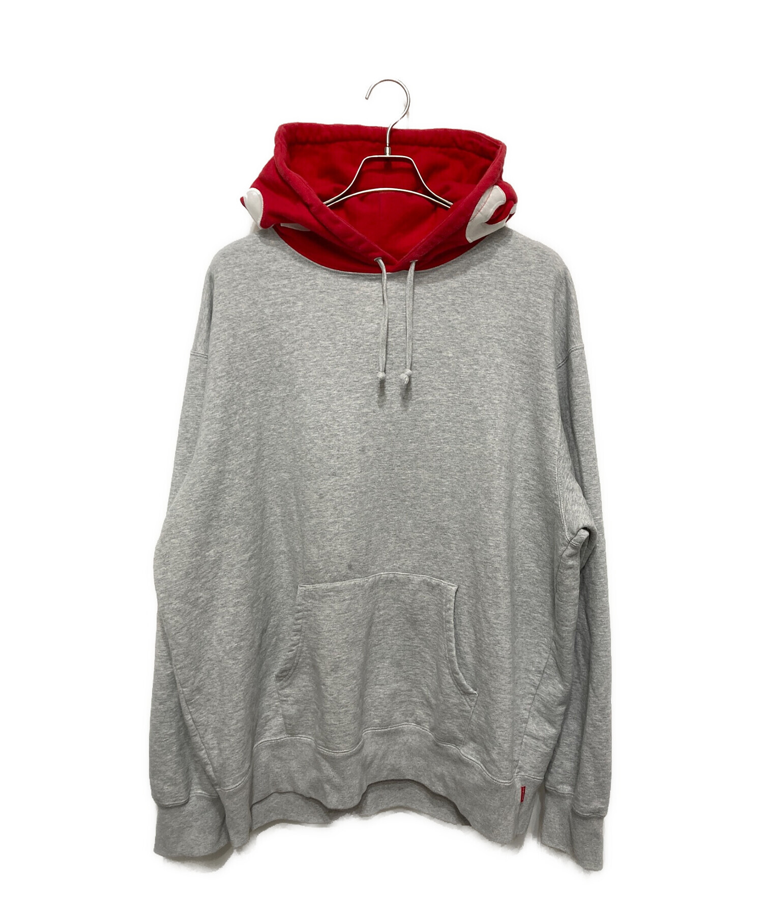 SUPREME (シュプリーム) Contrast Hooded Sweatshirt グレー サイズ:XL