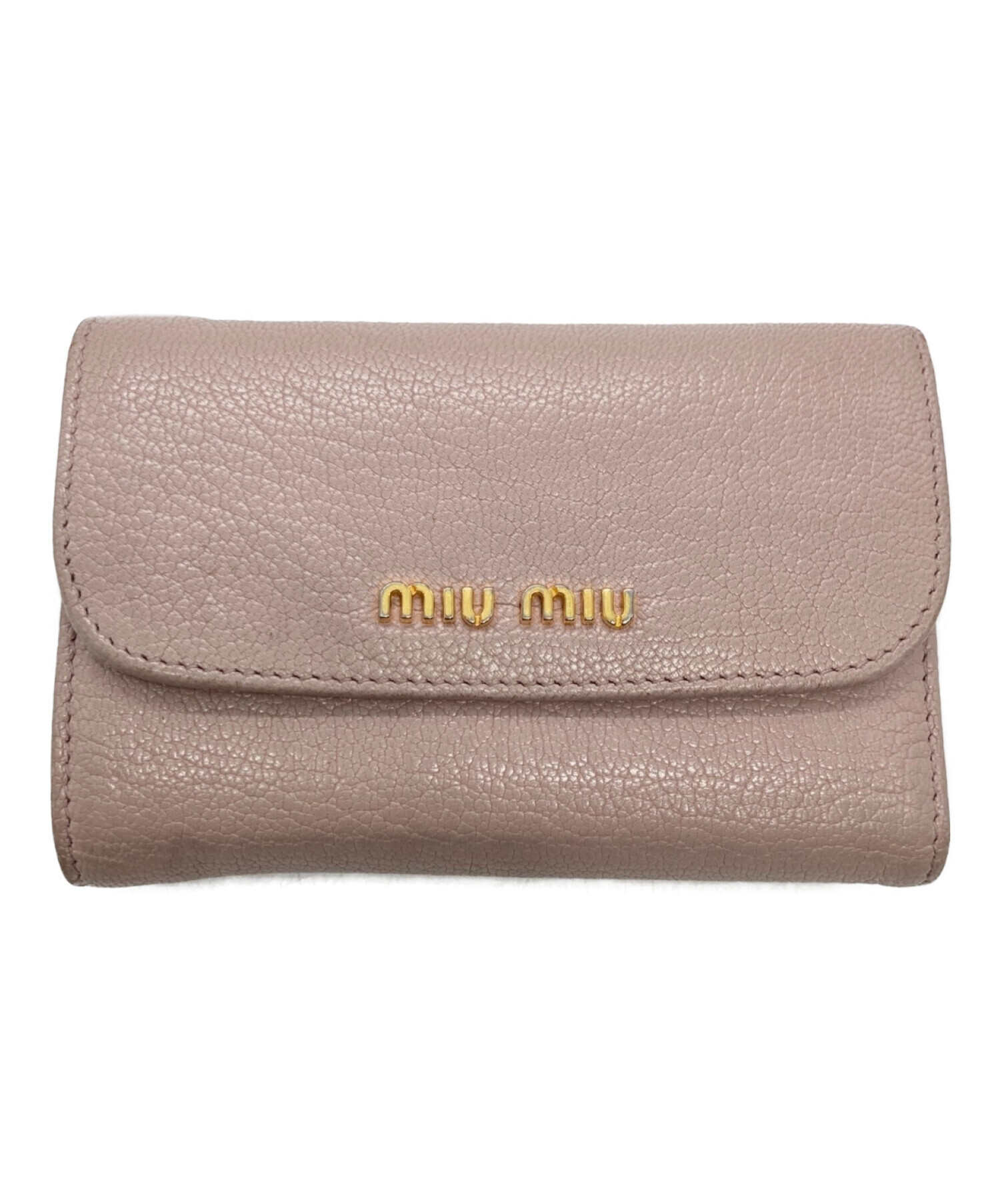 中古・古着通販】MIU MIU (ミュウミュウ) 3つ折り財布 ピンク サイズ