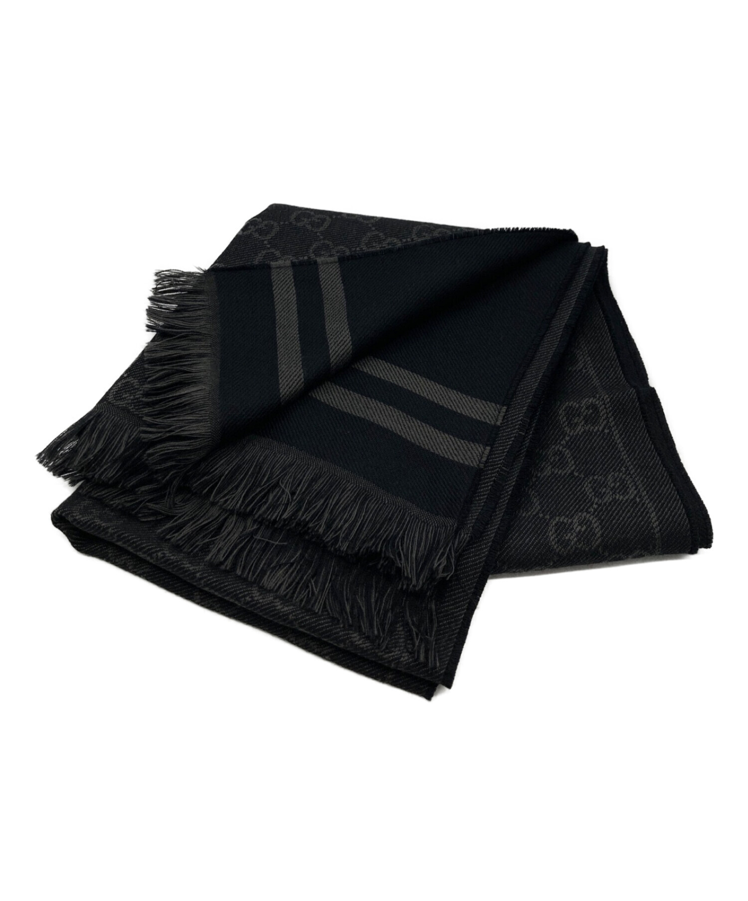 Gucci GGパターン マフラー ブラック