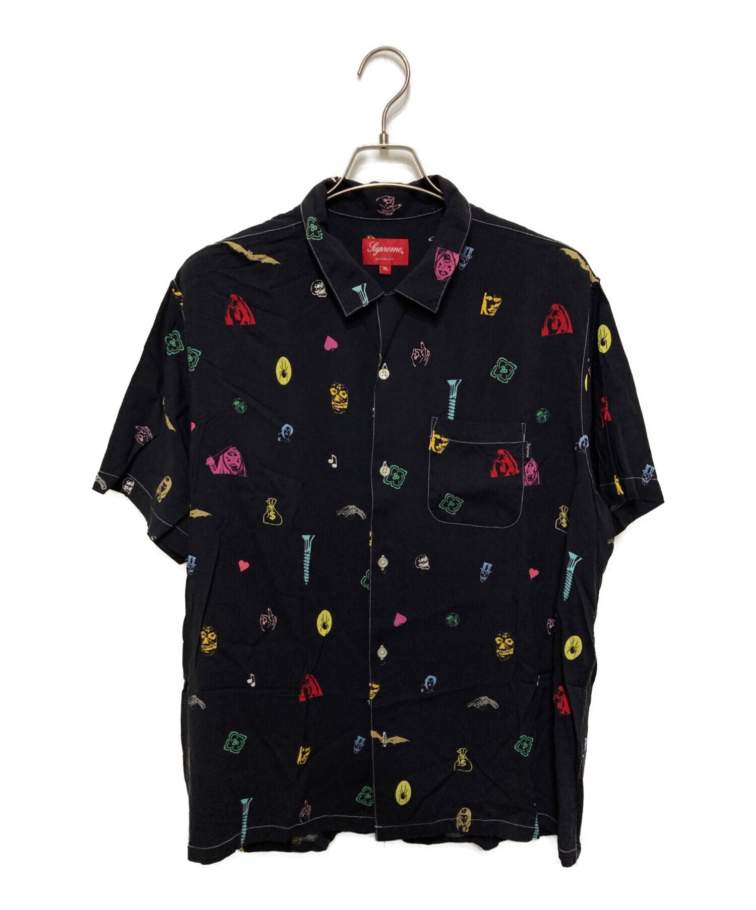 SUPREME (シュプリーム) Deep Space Rayon S/S Shirt ブラック サイズ:XL