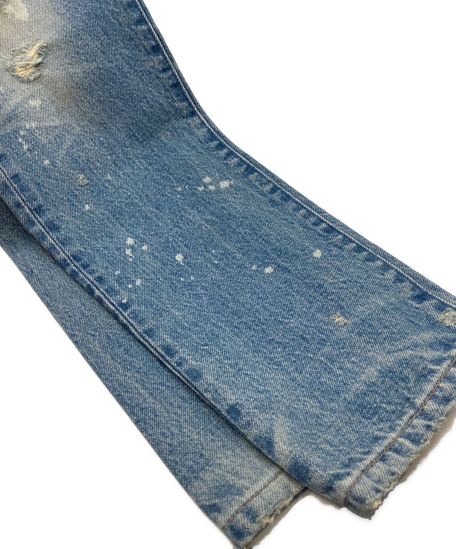 中古・古着通販】TANAKA (タナカ) ダメージ加工デニムパンツ 