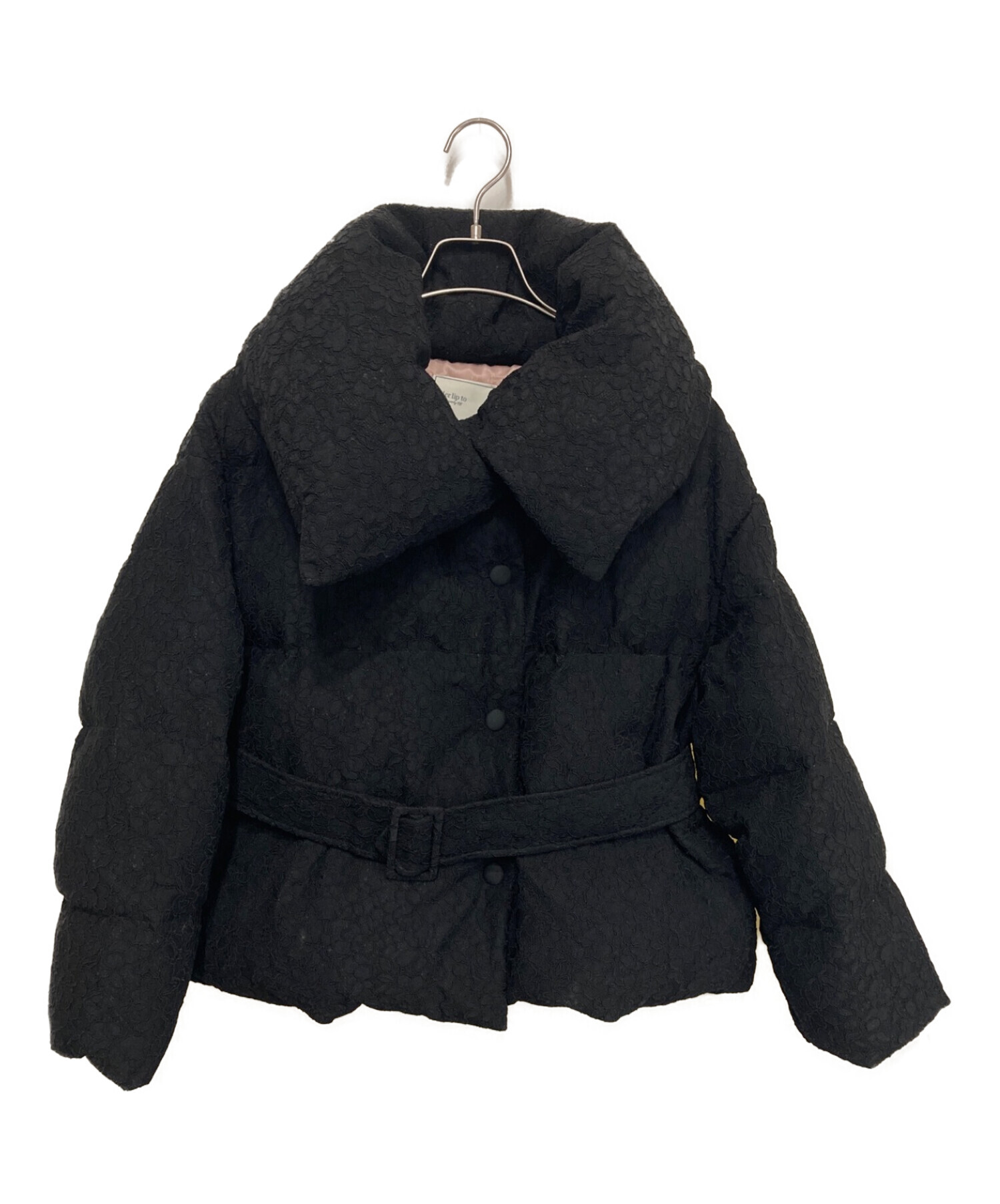 Herlipto Lace Shell Belted Down Jacket S
