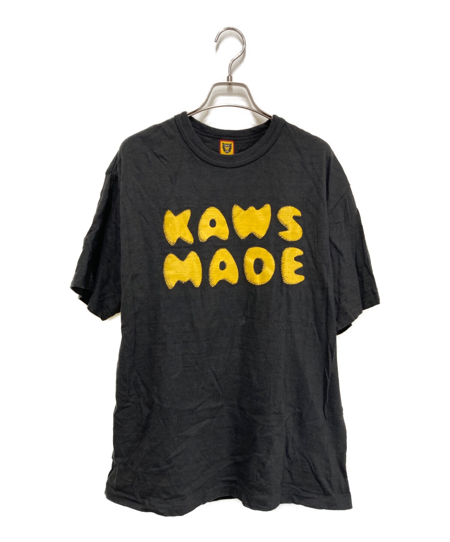 HUMAN MADE (ヒューマンメイド) KAWS (カウズ) コラボプリントTシャツ ブラック サイズ:XL