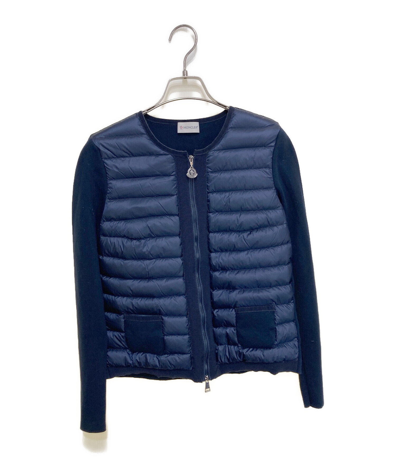 モンクレール マグリア カーディガン ダウン ハイブリッド ニット 切替