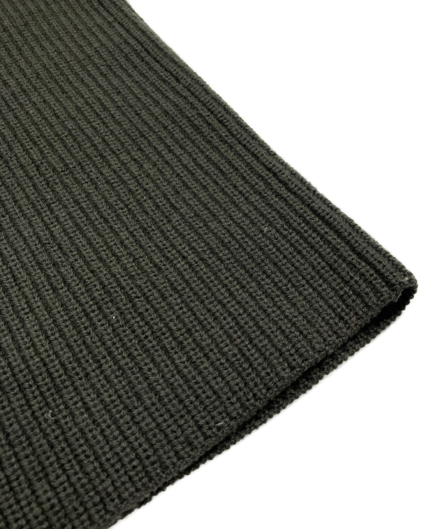 中古・古着通販】sacai (サカイ) ロングニットスカート カーキ 